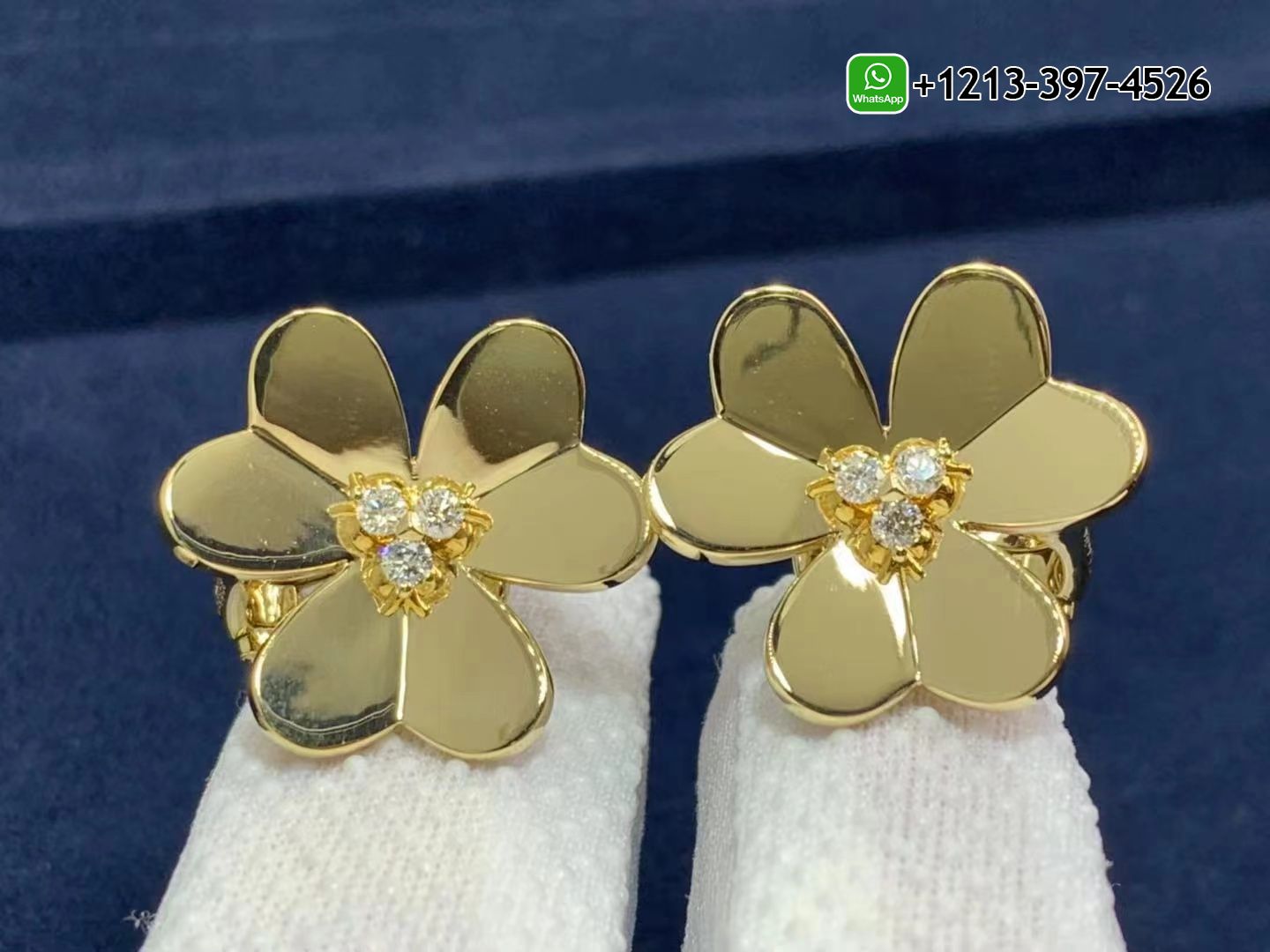 Van-Cleef-Arpels-Frivole-Large-Model-18k-Yellow-Gold-Diamonds-Earrings-VCARB65900.jpg Best Sellers 1:1 Quality Cheap Custom Made Van Cleef & Arpels Frivole Large Model 18k Yellow Gold Diamonds Earrings - High Quality 18k Gold and Diamond Luxury Distinctive Collection Designer Jewelry Customized Factory Price - Image 2
