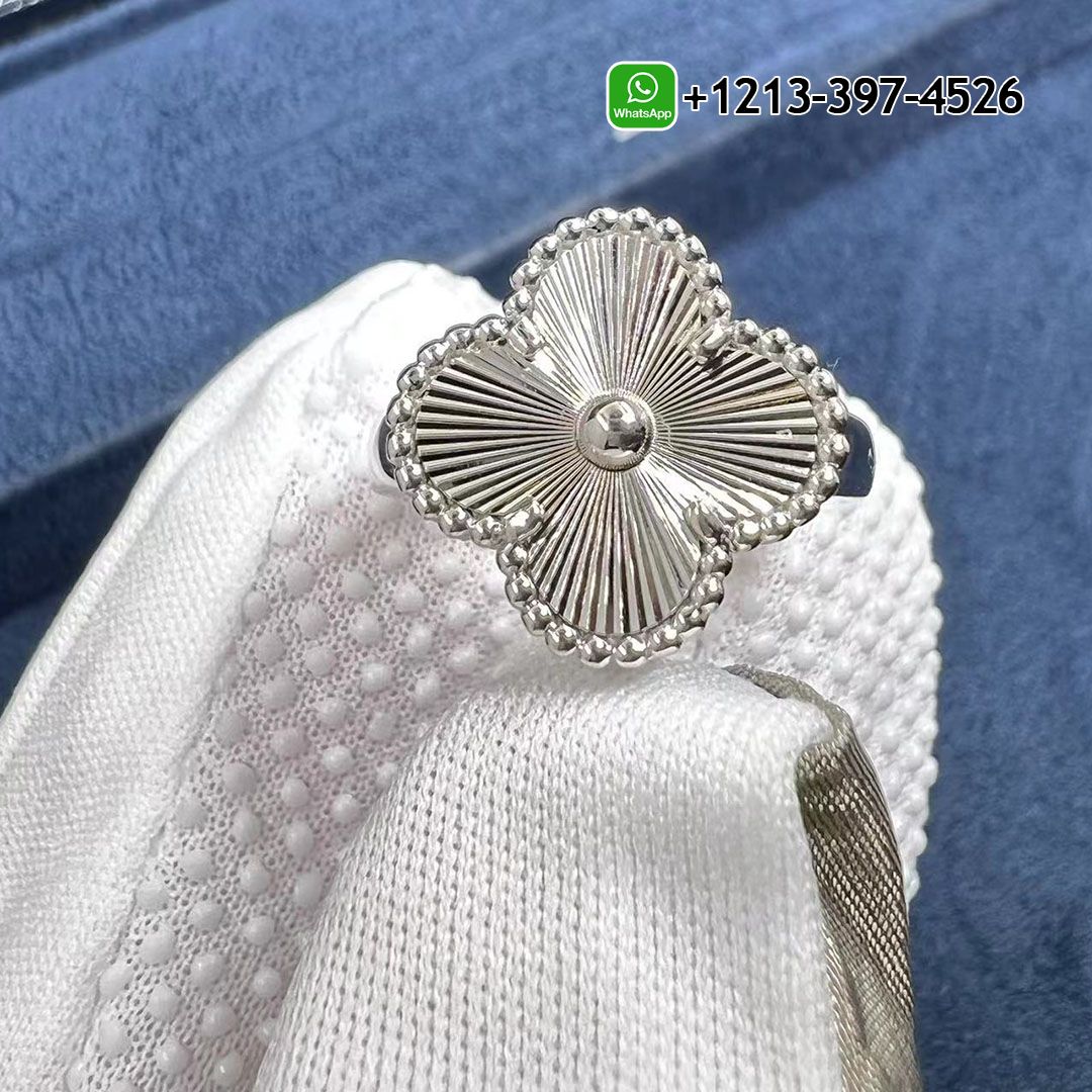 Van-Cleef-Arpels-Guilloche-18K-White-Gold-Vintage-Alhambra-Ring-VCARP9XI00.jpg Cheap Van Cleef & Arpels Guilloche 18K White Gold Vintage Alhambra Ring - High Quality 18k Gold and Diamond Luxury Distinctive Collection Designer Jewelry Customized Factory Price