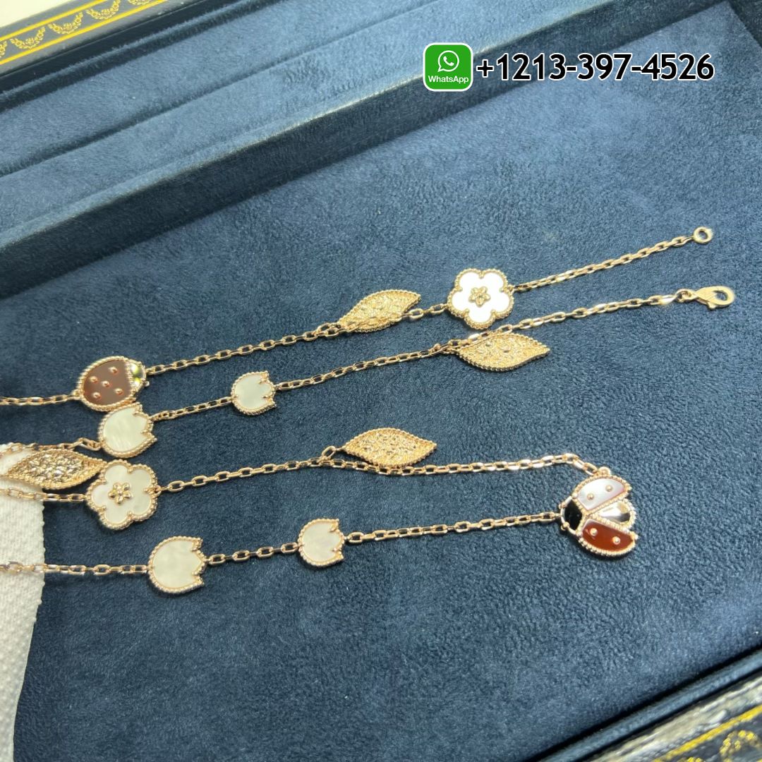 Van-Cleef-Arpels-Lucky-Spring-18k-Rose-Gold-15-Motifs-Carnelian-Mother-of-Pearl-Onyx-Long-Necklace-VCARP7RR00-5-2.jpg Custom Made Best Sellers Quality 1:1 Van Cleef & Arpels 18K Rose Gold Mother of Pearl Carnelian Onyx 15 Motifs Lucky Spring Long Necklace - High Quality 18k Gold and Diamond Luxury Distinctive Collection Designer Jewelry Customized Factory Price - Image 6