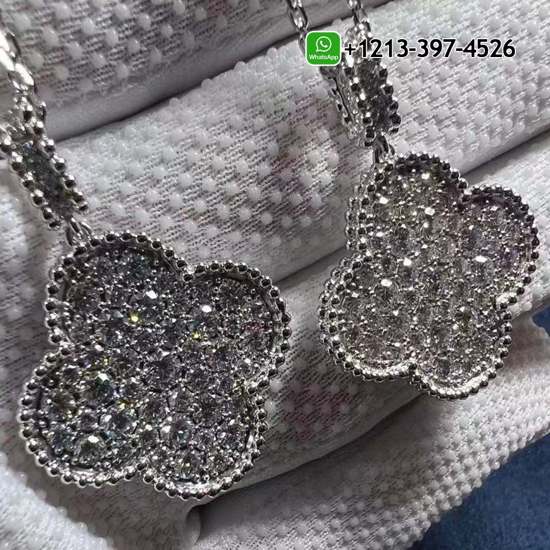 Van-Cleef-Arpels-Magic-Alhambra-1-Motif-Full-Diamond-Paved-18k-White-Gold-Long-Necklace-VCARO49O00-2.jpg Custom Made Best Quality 1:1 Van Cleef & Arpels Magic Alhambra 1 Motif Full Diamond Paved 18k White Gold Long Necklace - High Quality 18k Gold and Diamond Luxury Distinctive Collection Designer Jewelry Customized Factory Price - Image 3