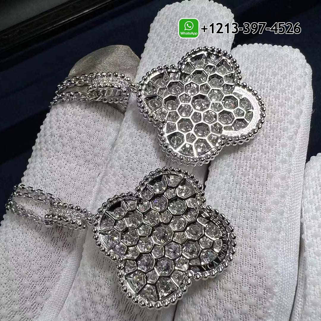 Van-Cleef-Arpels-Magic-Alhambra-1-Motif-Full-Diamond-Paved-18k-White-Gold-Long-Necklace-VCARO49O00-5.jpg Custom Made Best Quality 1:1 Van Cleef & Arpels Magic Alhambra 1 Motif Full Diamond Paved 18k White Gold Long Necklace - High Quality 18k Gold and Diamond Luxury Distinctive Collection Designer Jewelry Customized Factory Price - Image 6