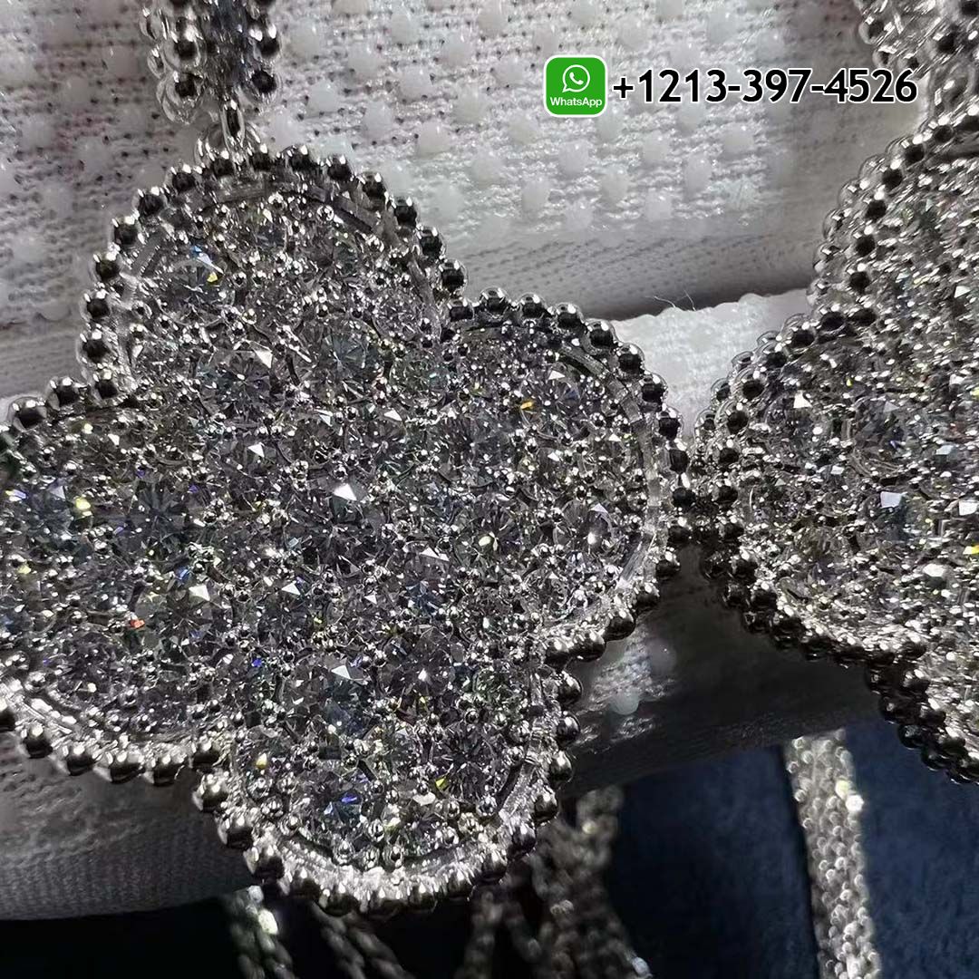 Van-Cleef-Arpels-Magic-Alhambra-1-Motif-Full-Diamond-Paved-18k-White-Gold-Long-Necklace-VCARO49O00-8.jpg Custom Made Best Quality 1:1 Van Cleef & Arpels Magic Alhambra 1 Motif Full Diamond Paved 18k White Gold Long Necklace - High Quality 18k Gold and Diamond Luxury Distinctive Collection Designer Jewelry Customized Factory Price - Image 9