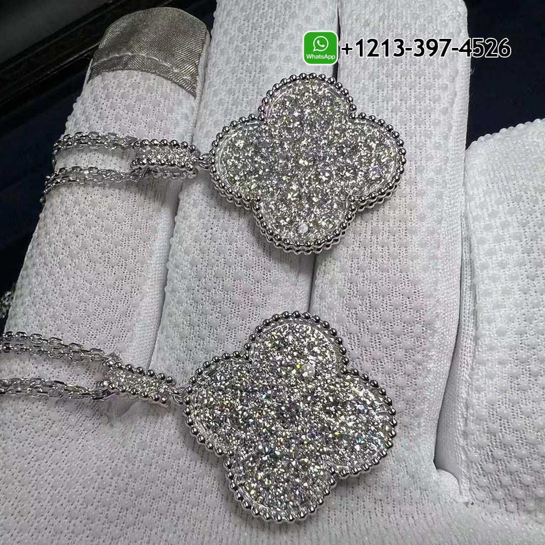 Van-Cleef-Arpels-Magic-Alhambra-1-Motif-Full-Diamond-Paved-18k-White-Gold-Long-Necklace-VCARO49O00.jpg Custom Made Best Quality 1:1 Van Cleef & Arpels Magic Alhambra 1 Motif Full Diamond Paved 18k White Gold Long Necklace - High Quality 18k Gold and Diamond Luxury Distinctive Collection Designer Jewelry Customized Factory Price