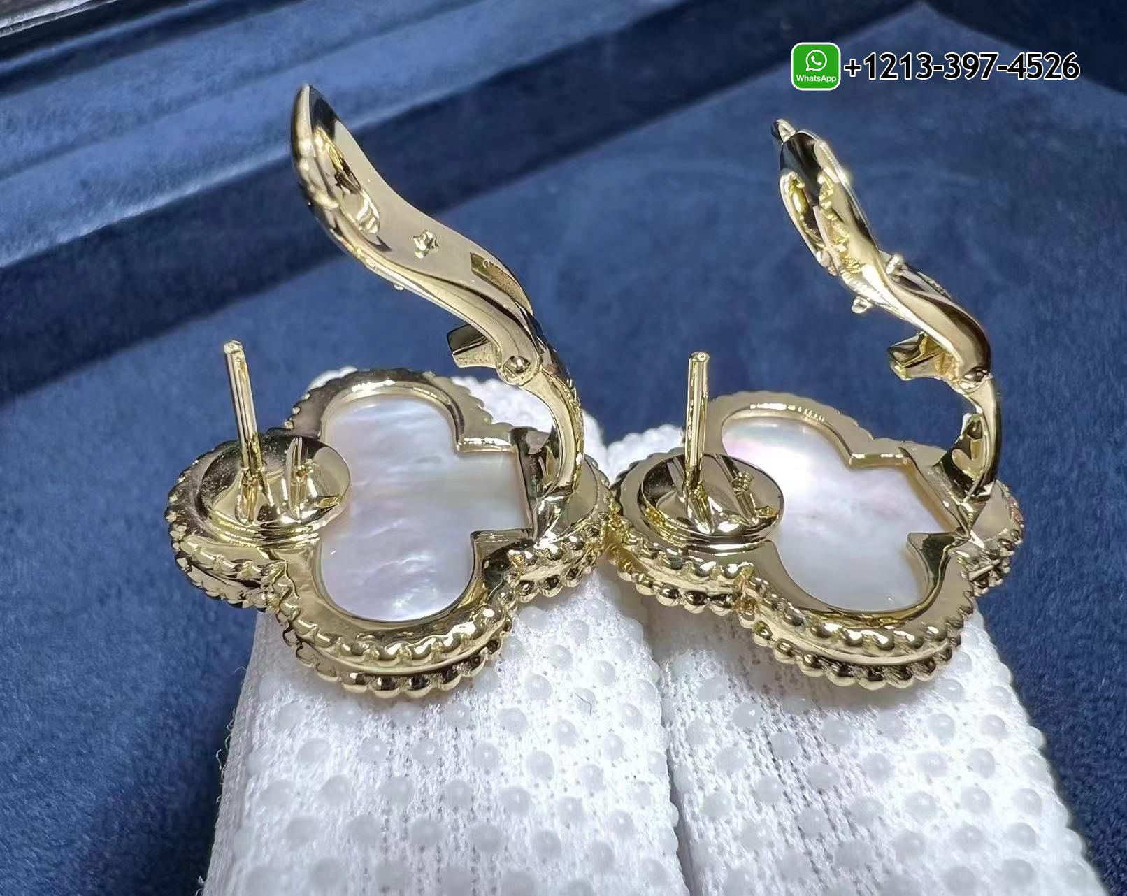 Van-Cleef-Arpels-Magic-Alhambra-Mother-of-Pearl-18k-Yellow-Gold-Earrings-VCARA43700-3.jpg Custom Made Best Sellers Quality 1:1 Van Cleef & Arpels Magic Alhambra Mother of Pearl 18k Yellow Gold Earrings - High Quality 18k Gold and Diamond Luxury Distinctive Collection Designer Jewelry Customized Factory Price - Image 4