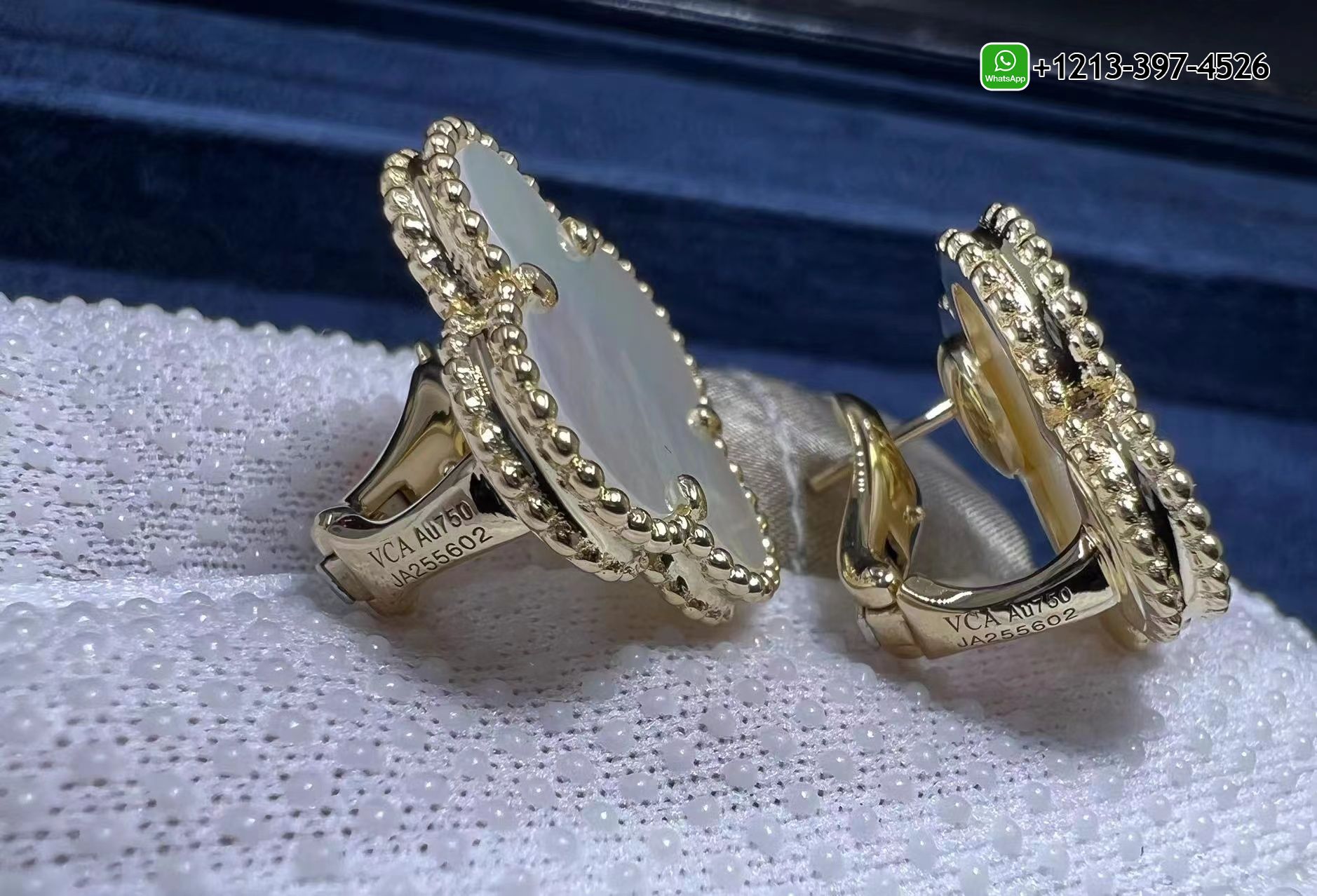 Van-Cleef-Arpels-Magic-Alhambra-Mother-of-Pearl-18k-Yellow-Gold-Earrings-VCARA43700-7.jpg Custom Made Best Sellers Quality 1:1 Van Cleef & Arpels Magic Alhambra Mother of Pearl 18k Yellow Gold Earrings - High Quality 18k Gold and Diamond Luxury Distinctive Collection Designer Jewelry Customized Factory Price - Image 8