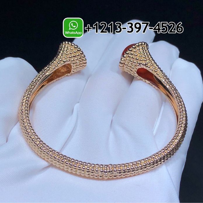 Van-Cleef-Arpels-Perlee-Couleurs-18K-Rose-Gold-Carnelian-Diamonds-Medium-Model-Bracelet-VCARP27400-7.jpg Custom Made Best Quality 1:1 Van Cleef & Arpels Perlée Couleurs 18K Rose Gold Carnelian Diamonds Medium Model Bracelet - High Quality 18k Gold and Diamond Luxury Distinctive Collection Designer Jewelry Customized Factory Price - Image 8