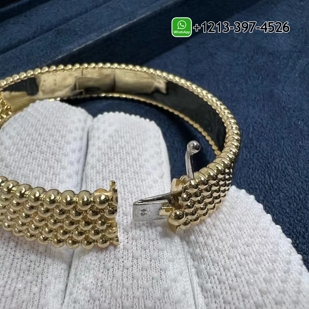 Van-Cleef-Arpels-Perlee-Diamond-5-Row-18k-Yellow-Gold-Medium-Model-Bracelet-VCARPFYE00-6.jpg Custom Made Best Quality 1:1 Van Cleef & Arpels Perlée Diamond 5 Row 18k Yellow Gold Medium Model Bracelet - High Quality 18k Gold and Diamond Luxury Distinctive Collection Designer Jewelry Customized Factory Price - Image 7