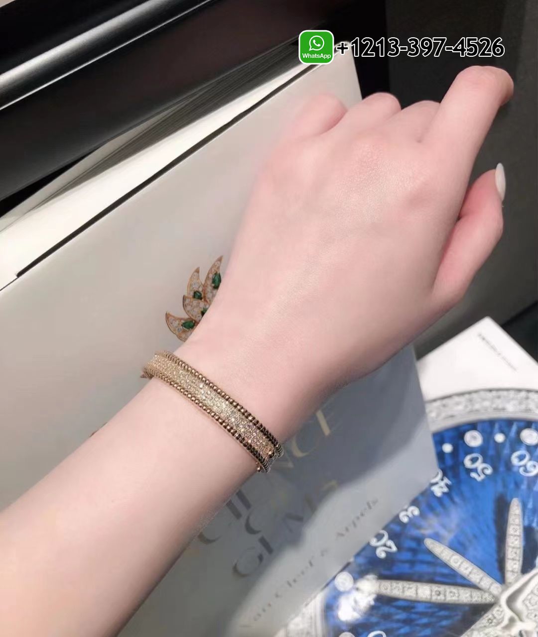 Van-Cleef-Arpels-Perlee-Diamonds-18k-Rose-Gold-3-Rows-Bracelet-VCARN9WF00-7.jpg Custom Made Best Quality 1:1 Van Cleef & Arpels Perlée Diamonds 18k Rose Gold Three Rows Bracelet - High Quality 18k Gold and Diamond Luxury Distinctive Collection Designer Jewelry Customized Factory Price - Image 8