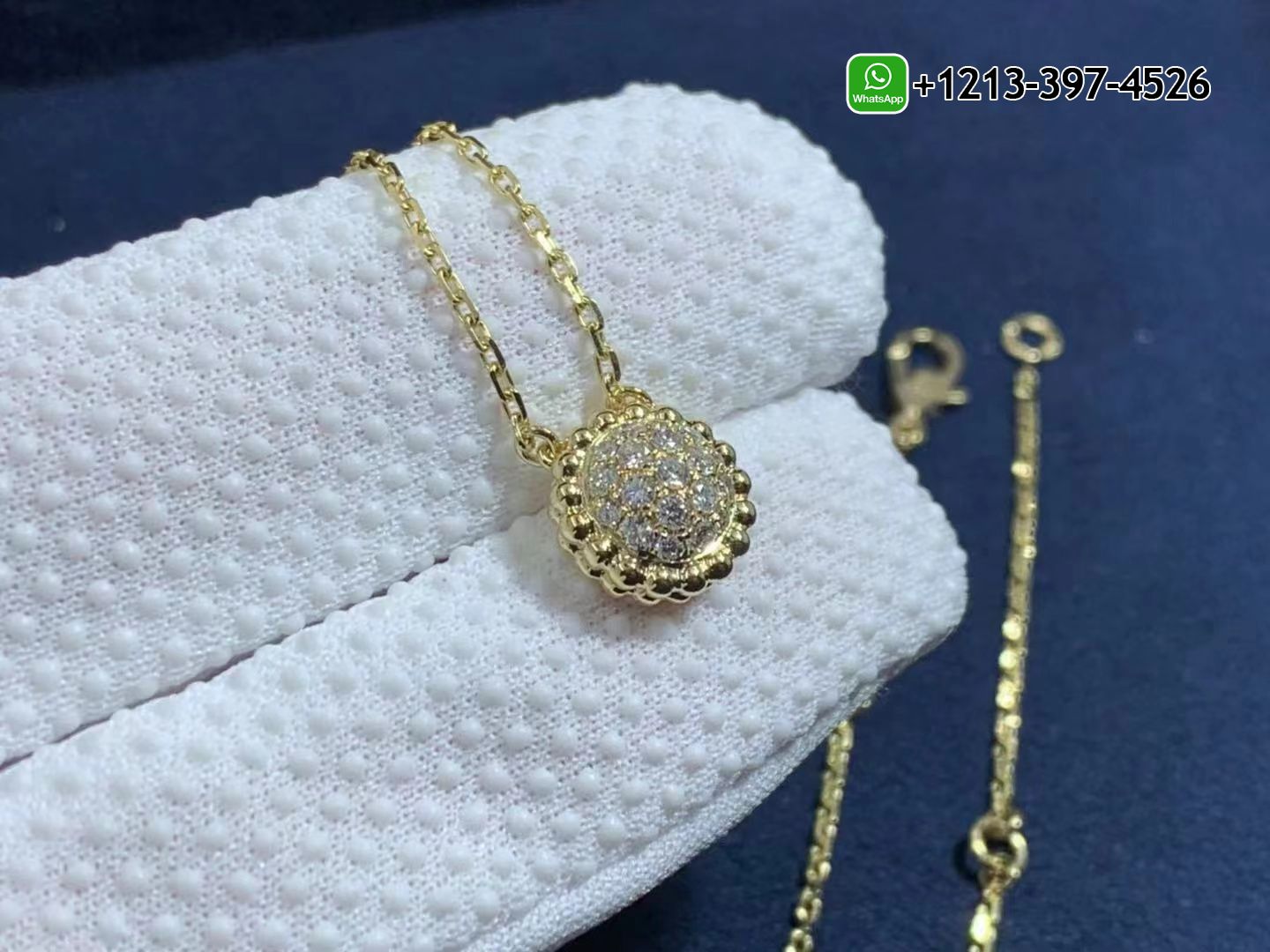 Van-Cleef-Arpels-Perlee-Diamonds-18k-Yellow-Gold-Pendant-Necklace-VCARO9PD00-4.jpg Best Sellers 1:1 Quality Cheap Custom Made Van Cleef & Arpels Perlee Diamonds 18k Yellow Gold Pendant Necklace - High Quality 18k Gold and Diamond Luxury Distinctive Collection Designer Jewelry Customized Factory Price - Image 5