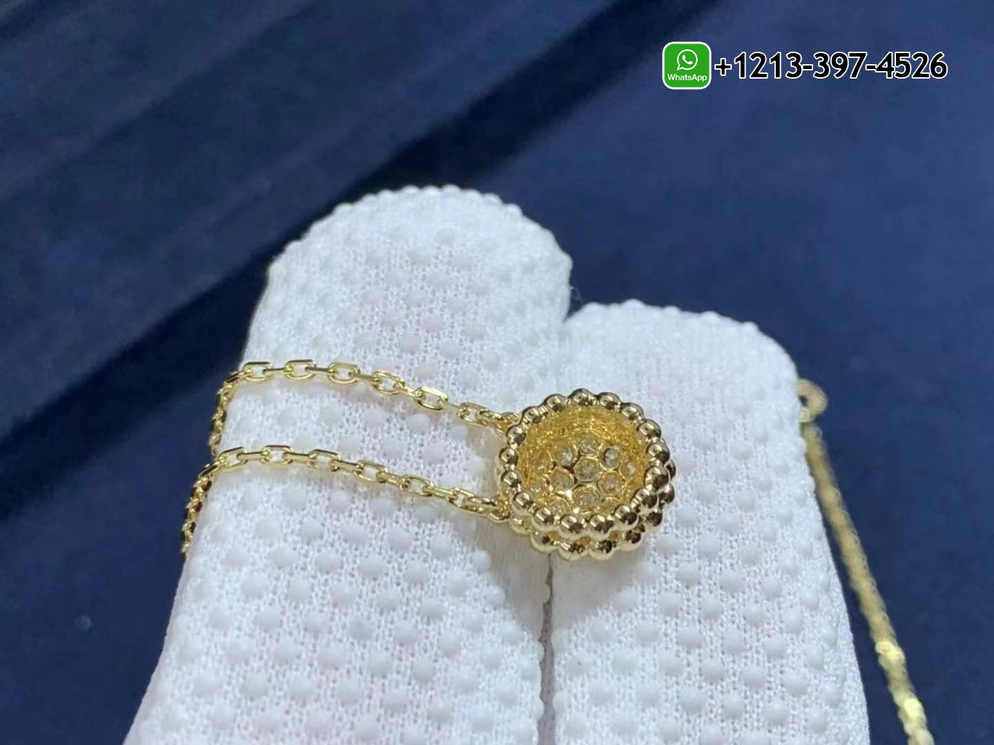 Van-Cleef-Arpels-Perlee-Diamonds-18k-Yellow-Gold-Pendant-Necklace-VCARO9PD00-5.jpg Best Sellers 1:1 Quality Cheap Custom Made Van Cleef & Arpels Perlee Diamonds 18k Yellow Gold Pendant Necklace - High Quality 18k Gold and Diamond Luxury Distinctive Collection Designer Jewelry Customized Factory Price - Image 6