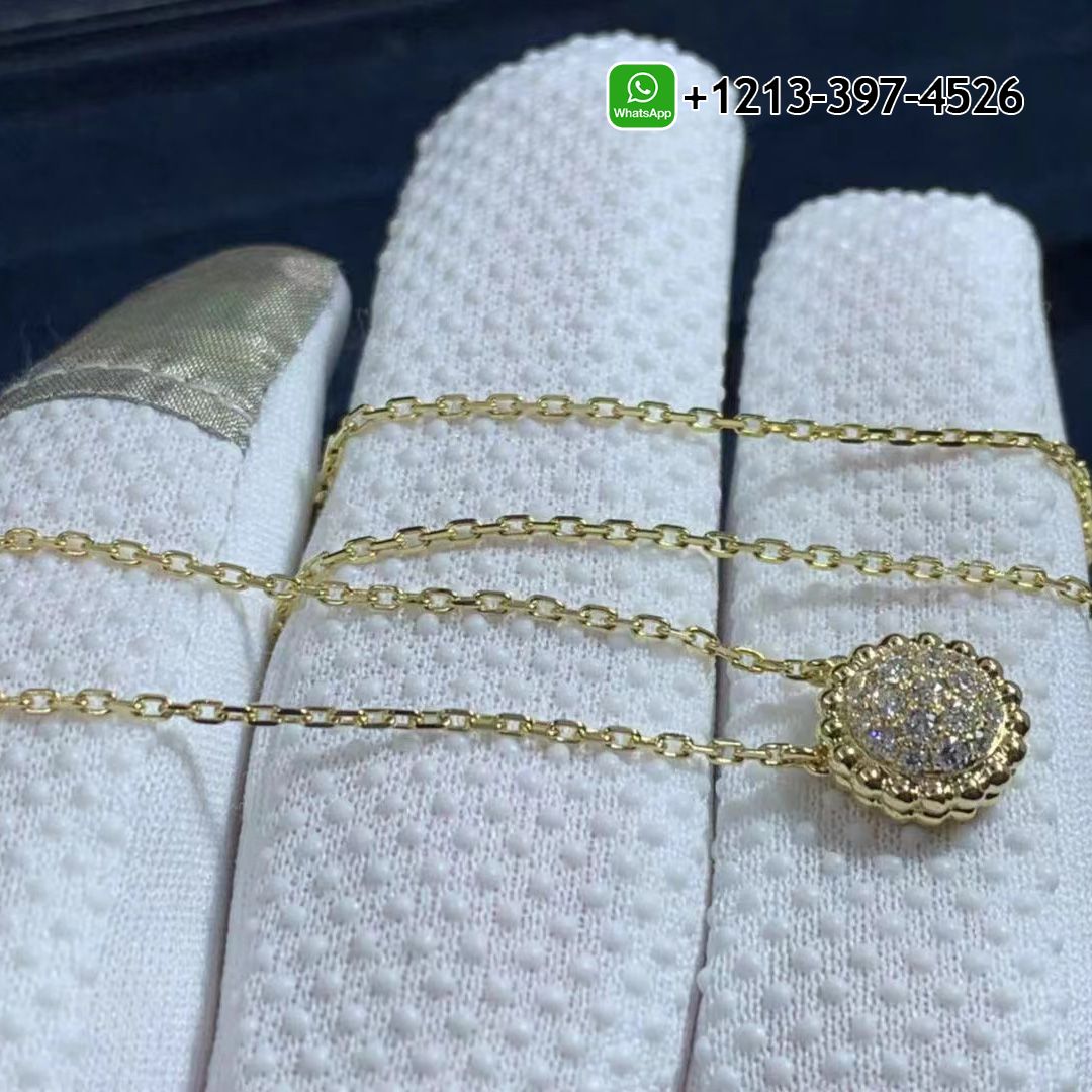 Best Sellers 1:1 Quality Cheap Custom Made Van Cleef & Arpels Perlee Diamonds 18k Yellow Gold Pendant Necklace - High Quality 18k Gold and Diamond Luxury Distinctive Collection Designer Jewelry Customized Factory Price Van Cleef Arpels Perlee Diamonds 18k Yellow Gold Pendant Necklace VCARO9PD00