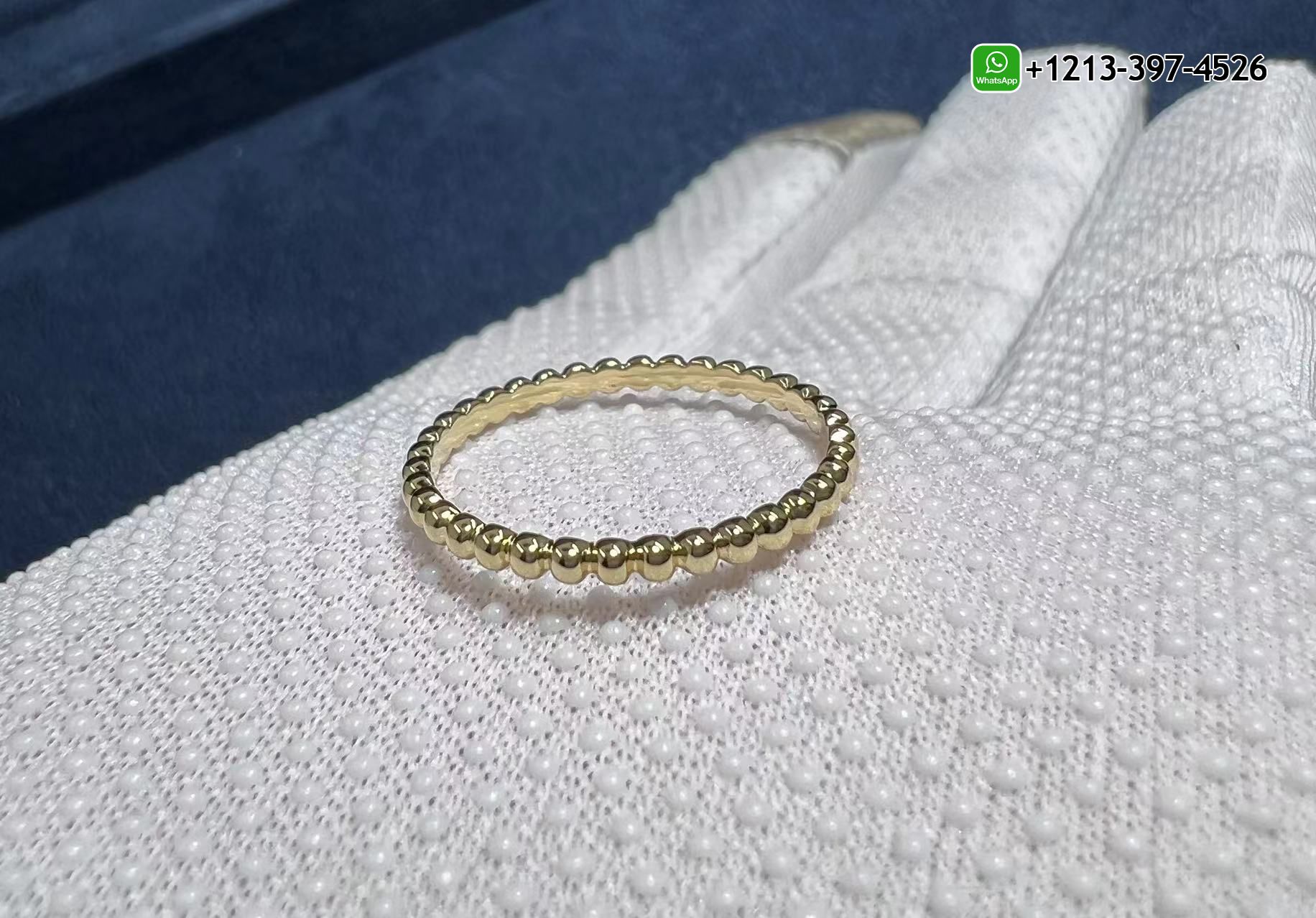 Van-Cleef-Arpels-Perlee-Pearls-of-Gold-Small-Model-18K-Yellow-Gold-Ring-VCARPJMG00-2.jpg Custom Made 1:1 High Quality Van Cleef & Arpels Perlee Pearls of Gold Small Model 18K Yellow Gold Ring - High Quality 18k Gold and Diamond Luxury Distinctive Collection Designer Jewelry Customized Factory Price - Image 4