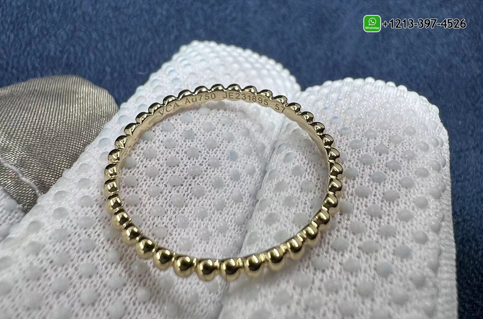 Van-Cleef-Arpels-Perlee-Pearls-of-Gold-Small-Model-18K-Yellow-Gold-Ring-VCARPJMG00-4.jpg Custom Made 1:1 High Quality Van Cleef & Arpels Perlee Pearls of Gold Small Model 18K Yellow Gold Ring - High Quality 18k Gold and Diamond Luxury Distinctive Collection Designer Jewelry Customized Factory Price - Image 5