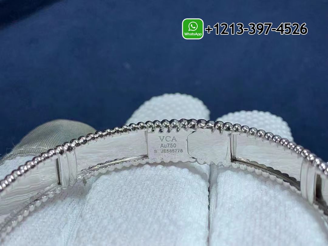 Van-Cleef-Arpels-Perlee-Signature-Pure-18k-White-Gold-Bracelet-VCARP3K800-3.jpg Custom Made Best Quality 1:1 Cheap Van Cleef & Arpels Perlée Signature Pure 18k White Gold Bracelet - High Quality 18k Gold and Diamond Luxury Distinctive Collection Designer Jewelry Customized Factory Price - Image 4