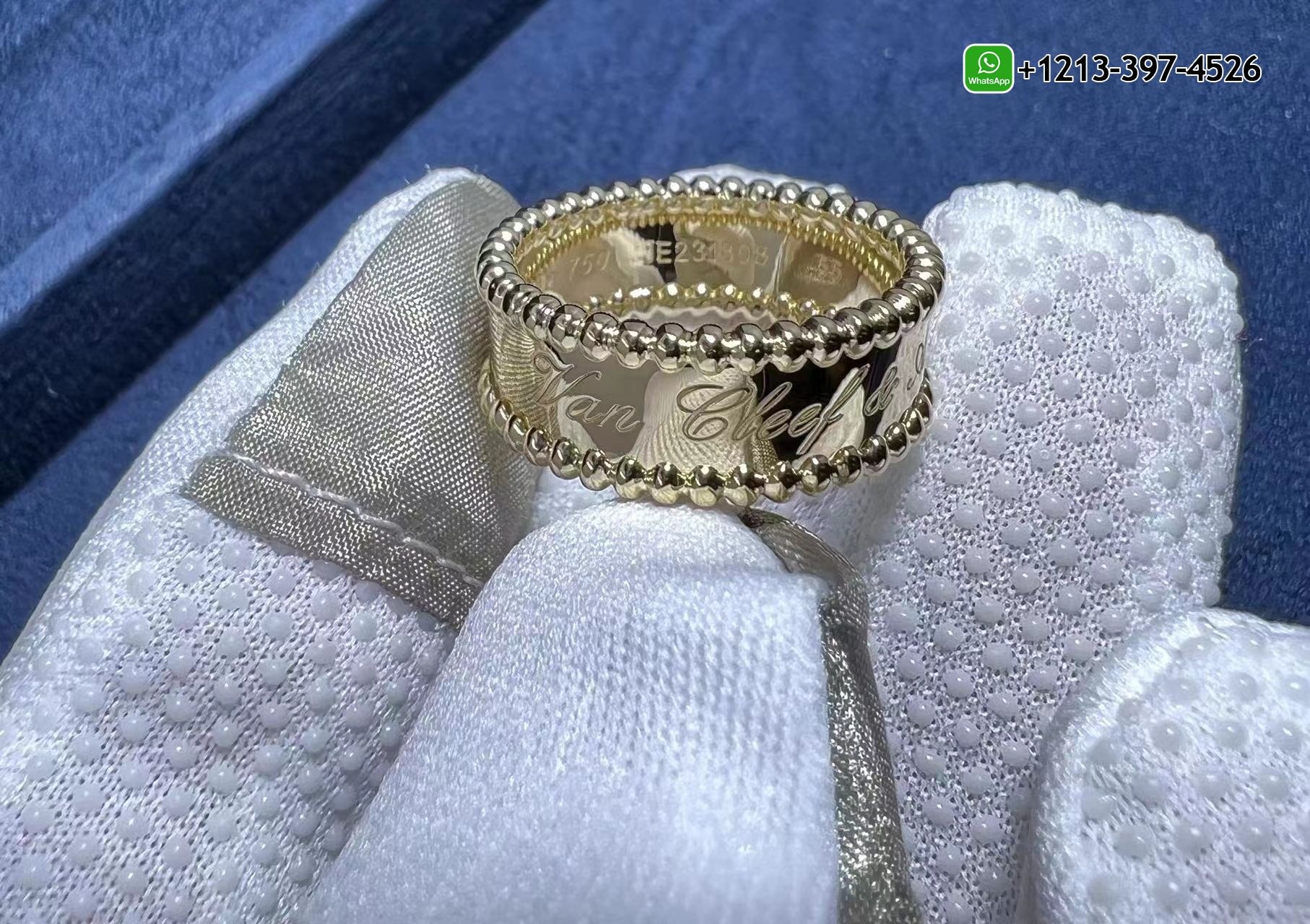 Van-Cleef-Arpels-Perlee-Signature-Pure-18k-Yellow-Gold-Ring-VCARO3Y600-1.jpg Best Sellers 1:1 Quality Cheap Custom Made Van Cleef & Arpels Perlée Signature Pure 18k Yellow Gold Ring - High Quality 18k Gold and Diamond Luxury Distinctive Collection Designer Jewelry Customized Factory Price - Image 3