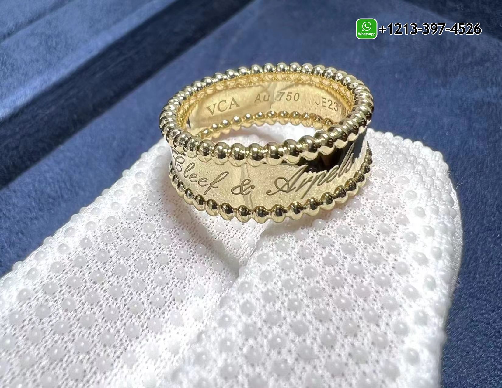 Van-Cleef-Arpels-Perlee-Signature-Pure-18k-Yellow-Gold-Ring-VCARO3Y600-3.jpg Best Sellers 1:1 Quality Cheap Custom Made Van Cleef & Arpels Perlée Signature Pure 18k Yellow Gold Ring - High Quality 18k Gold and Diamond Luxury Distinctive Collection Designer Jewelry Customized Factory Price - Image 5