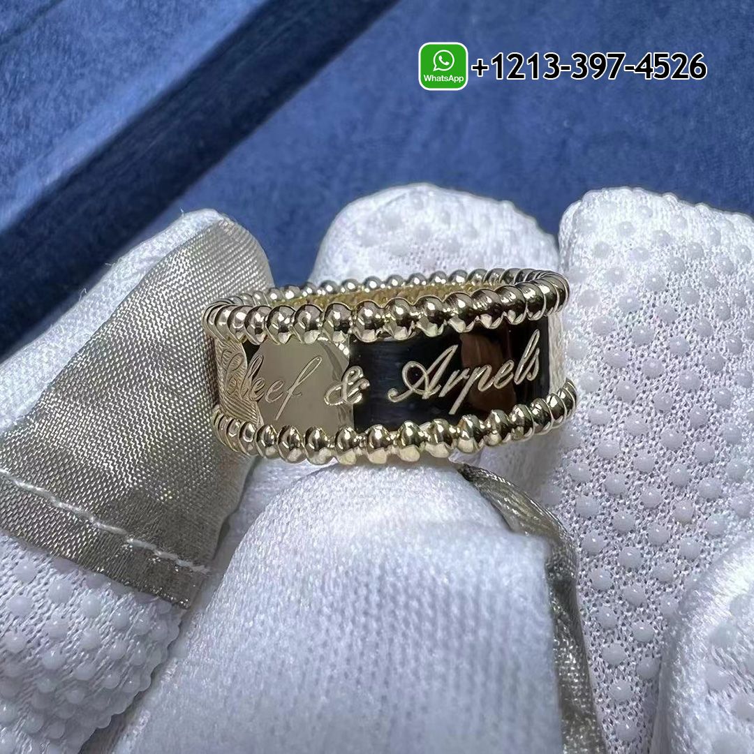 Best Sellers 1:1 Quality Cheap Custom Made Van Cleef & Arpels Perlée Signature Pure 18k Yellow Gold Ring - High Quality 18k Gold and Diamond Luxury Distinctive Collection Designer Jewelry Customized Factory Price