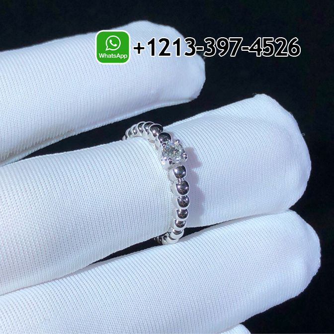 Van-Cleef-Arpels-Perlee-Solitaire-18K-White-Gold-Diamond-Ring-VCARO1VO00-1.jpg Custom Made Best Sellers Quality 1:1 Van Cleef Arpels Perlée Solitaire 18K White Gold Diamond Ring - High Quality 18k Gold and Diamond Luxury Distinctive Collection Designer Jewelry Customized Factory Price - Image 2