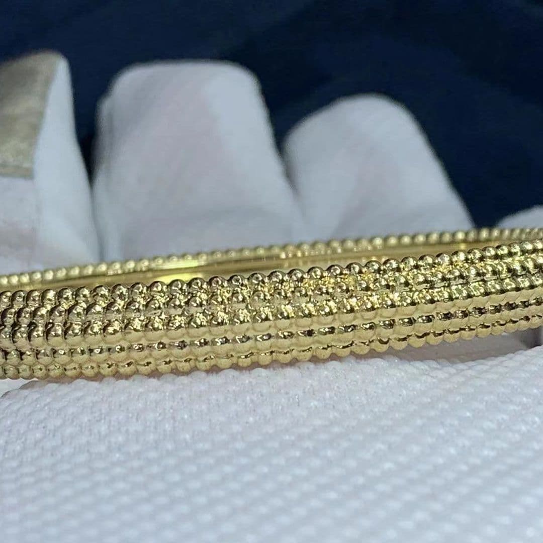van cleef arpels pure 18k yellow gold perlee pearls of gold 5 row bracelet vcarp0x200
