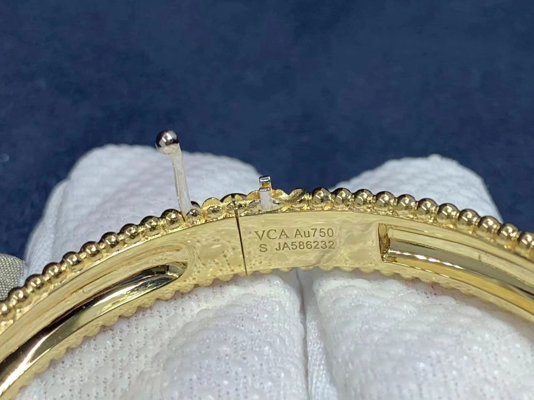 van cleef arpels pure 18k yellow gold perlee pearls of gold 5 row bracelet vcarp0x200 6
