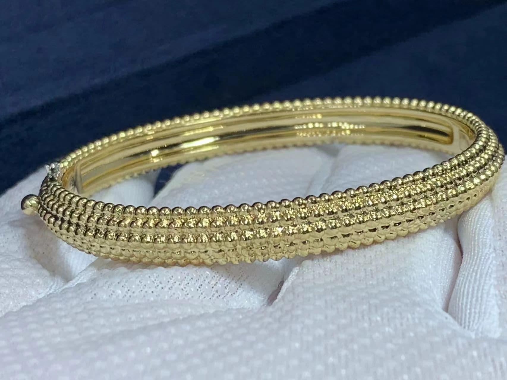 van cleef arpels pure 18k yellow gold perlee pearls of gold 5 row bracelet vcarp0x200 7