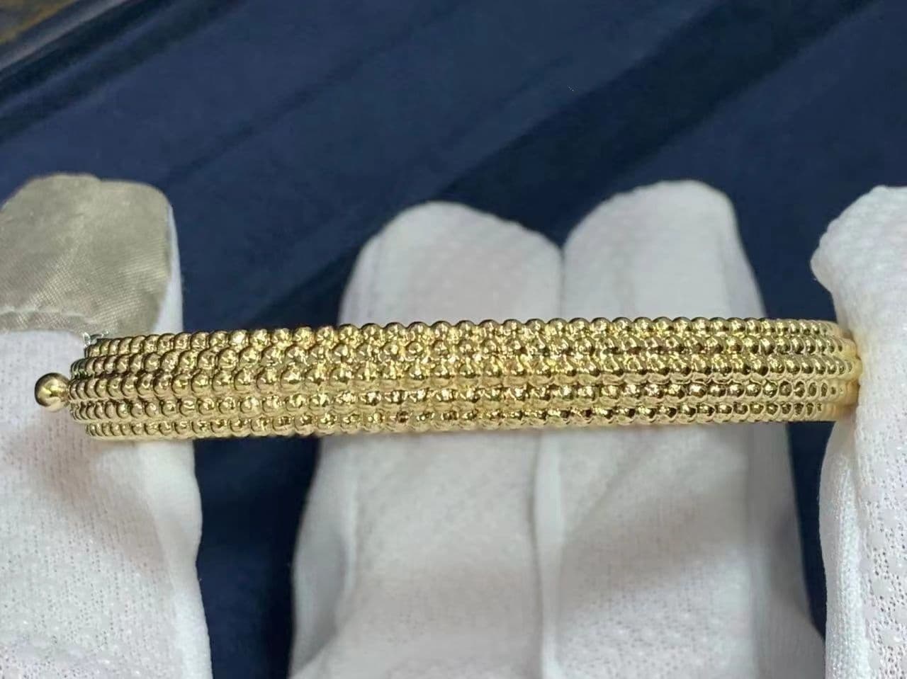 van cleef arpels pure 18k yellow gold perlee pearls of gold 5 row bracelet vcarp0x200 8