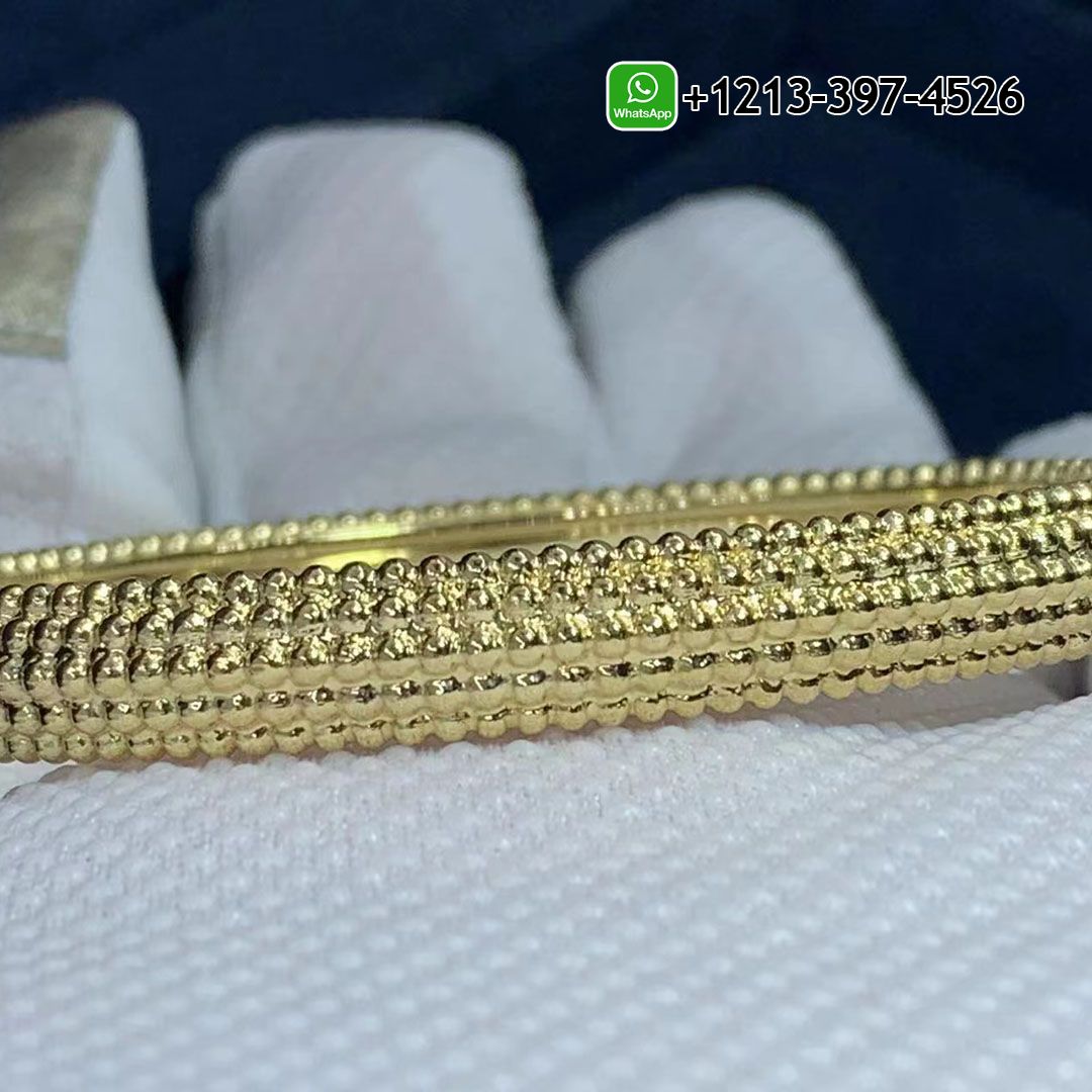 Custom Made Best Quality 1:1 Van Cleef & Arpels Pure 18K Yellow Gold Perlee Pearls of Gold 5 Row Bracelet - High Quality 18k Gold and Diamond Luxury Distinctive Collection Designer Jewelry Customized Factory Price Van Cleef Arpels Pure 18K Yellow Gold Perlee Pearls Of Gold 5 Row Bracelet VCARP0X200