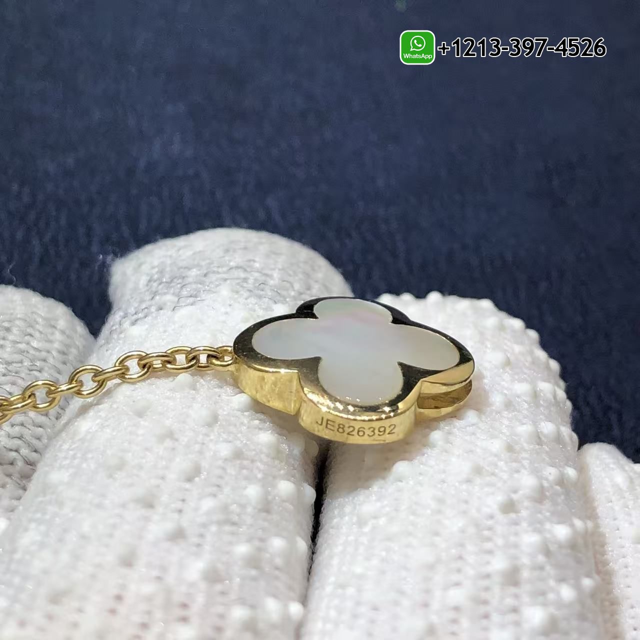 Van-Cleef-Arpels-Pure-Alhambra-9-Motif-Mother-of-Pearl-18K-Yellow-Gold-Necklace-VCARA37800-2.jpg Custom Van Cleef & Arpels Pure Alhambra 9 Motif Mother of Pearl 18K Yellow Gold Necklace - ManyLuxe Jewelry - High Quality 18k Gold and Diamond Luxury Distinctive Collection Designer Jewelry Customized Factory Price - Image 3