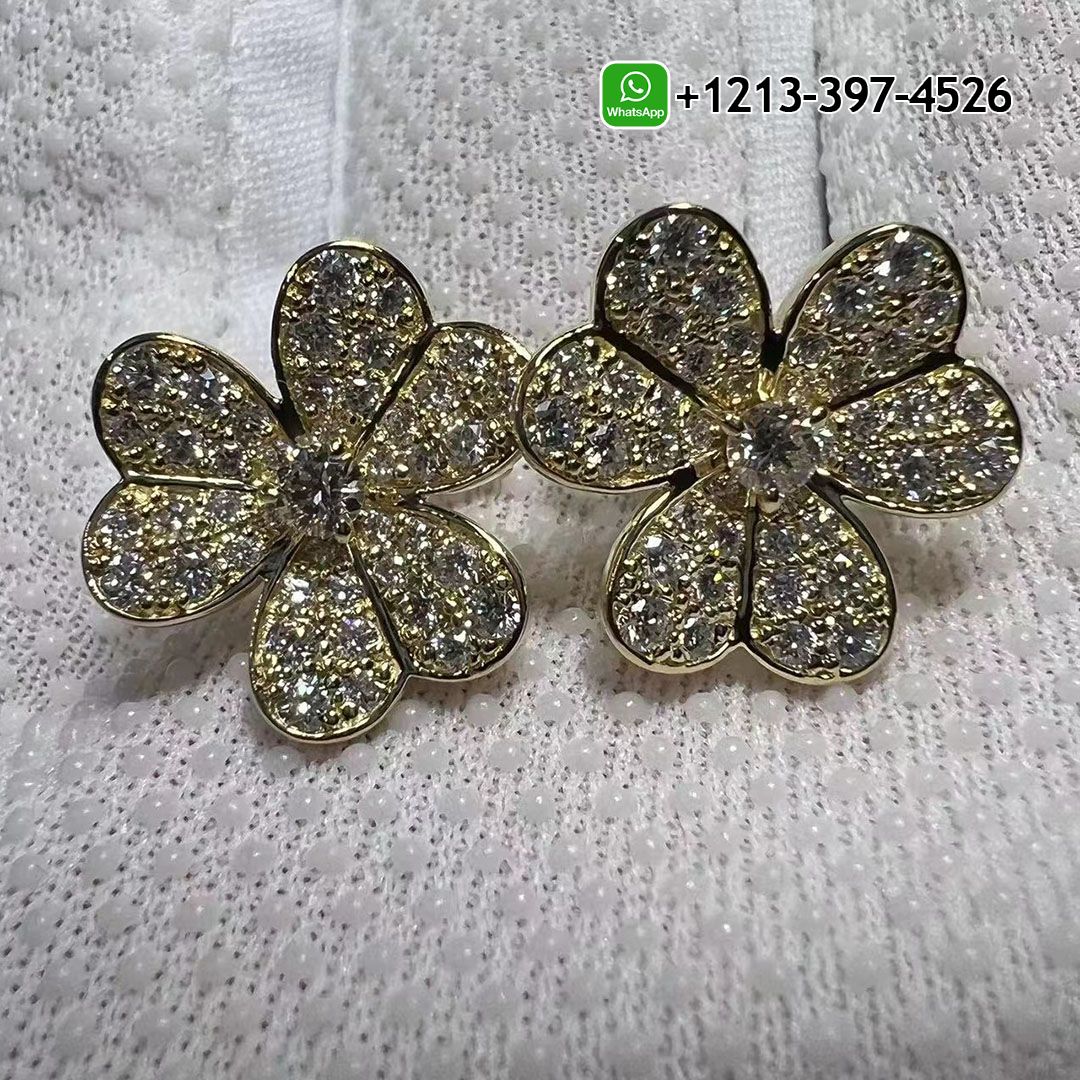 Van-Cleef-Arpels-Small-Model-Frivole-18k-Yellow-Gold-Diamond-Earrings-VCARP0J900-3.jpg Custom Made Best Sellers Quality 1:1 Copy Van Cleef & Arpels Small Model Frivole 18k Yellow Gold Diamond Earrings - High Quality 18k Gold and Diamond Luxury Distinctive Collection Designer Jewelry Customized Factory Price