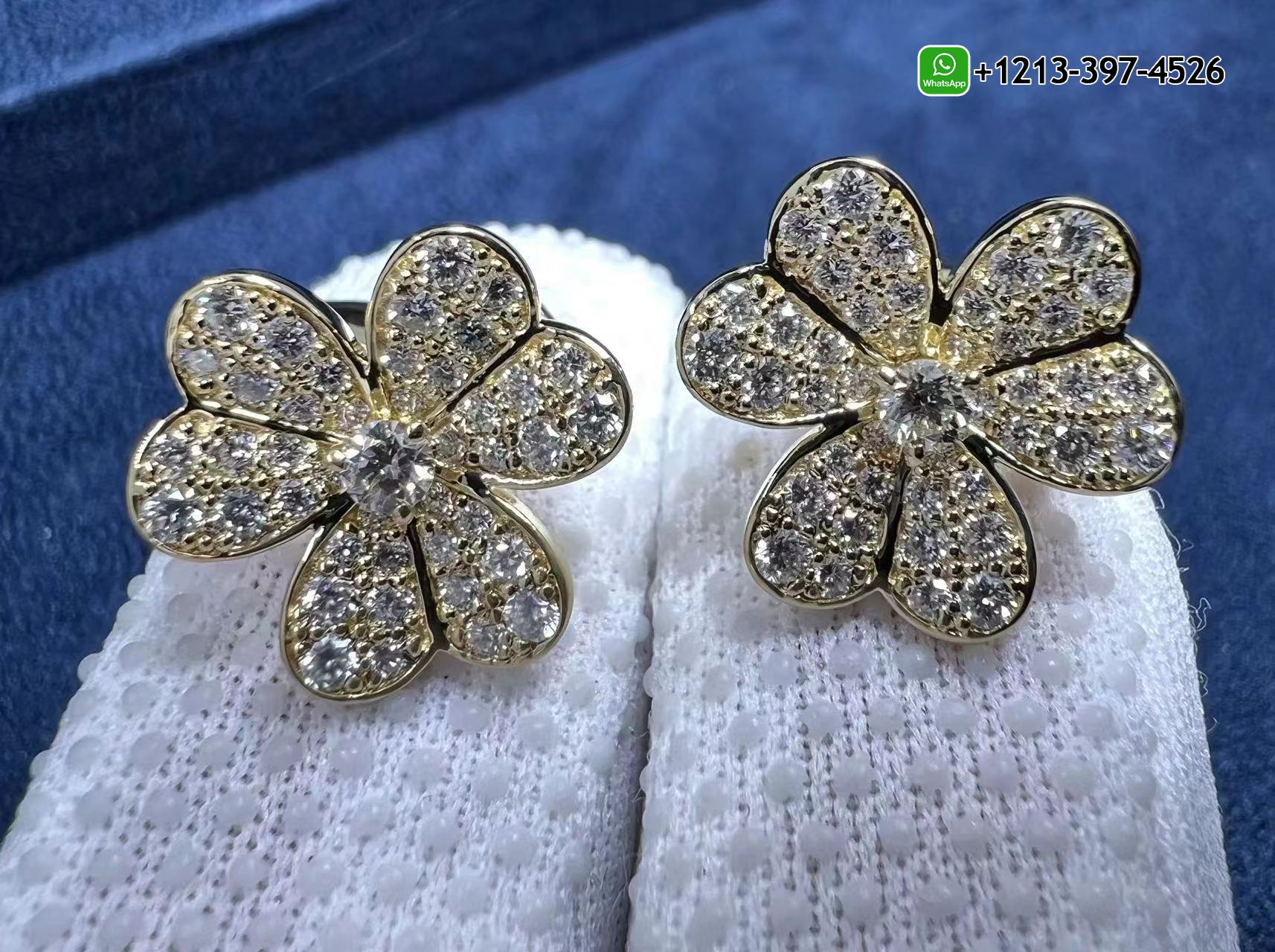 Van-Cleef-Arpels-Small-Model-Frivole-18k-Yellow-Gold-Diamond-Earrings-VCARP0J900.jpg Custom Made Best Sellers Quality 1:1 Copy Van Cleef & Arpels Small Model Frivole 18k Yellow Gold Diamond Earrings - High Quality 18k Gold and Diamond Luxury Distinctive Collection Designer Jewelry Customized Factory Price - Image 4