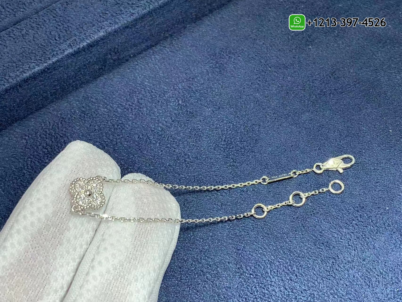 Van-Cleef-Arpels-Sweet-Alhambra-18K-White-gold-Diamond-Bracelet-VCARO85600-3.jpg Custom Made Best Quality 1:1 Copy Van Cleef & Arpels Sweet Alhambra 18K White gold Diamond Bracelet - High Quality 18k Gold and Diamond Luxury Distinctive Collection Designer Jewelry Customized Factory Price - Image 4