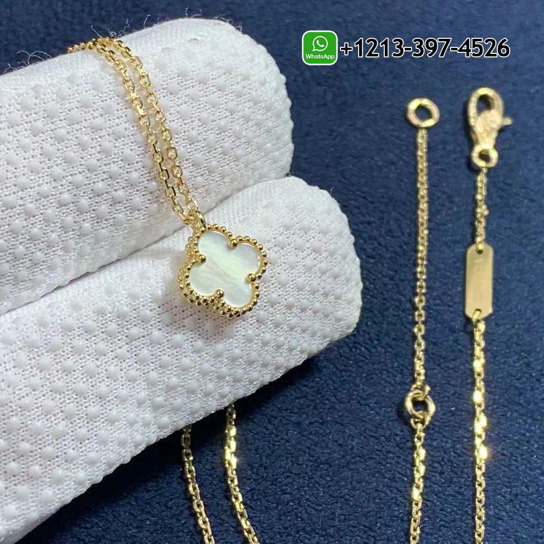 Best Sellers 1:1 Quality Cheap Custom Made Van Cleef & Arpels Sweet Alhambra Mother of Pearl 18K Yellow Gold Pendant Necklace - High Quality 18k Gold and Diamond Luxury Distinctive Collection Designer Jewelry Customized Factory Price Van Cleef Arpels Sweet Alhambra Mother Of Pearl 18K Yellow Gold Pendant Necklace VCARF69100