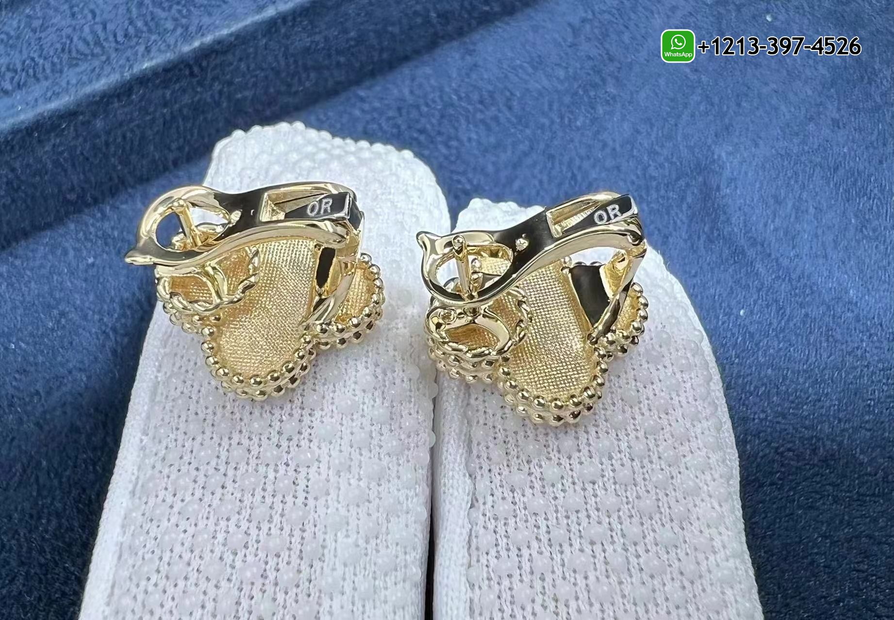 Van-Cleef-Arpels-Vintage-Alhambra-18K-Yellow-Gold-Earrings-–-VCARO1IH00-1.jpg Custom Made Best Sellers Quality 1:1 Copy Van Cleef & Arpels Vintage Alhambra 18K Yellow Gold Earrings - High Quality 18k Gold and Diamond Luxury Distinctive Collection Designer Jewelry Customized Factory Price - Image 2
