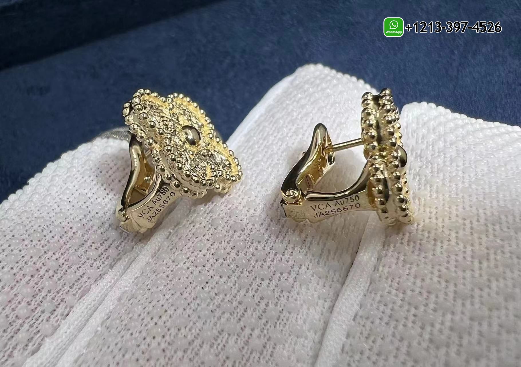 Van-Cleef-Arpels-Vintage-Alhambra-18K-Yellow-Gold-Earrings-–-VCARO1IH00-4.jpg Custom Made Best Sellers Quality 1:1 Copy Van Cleef & Arpels Vintage Alhambra 18K Yellow Gold Earrings - High Quality 18k Gold and Diamond Luxury Distinctive Collection Designer Jewelry Customized Factory Price - Image 5