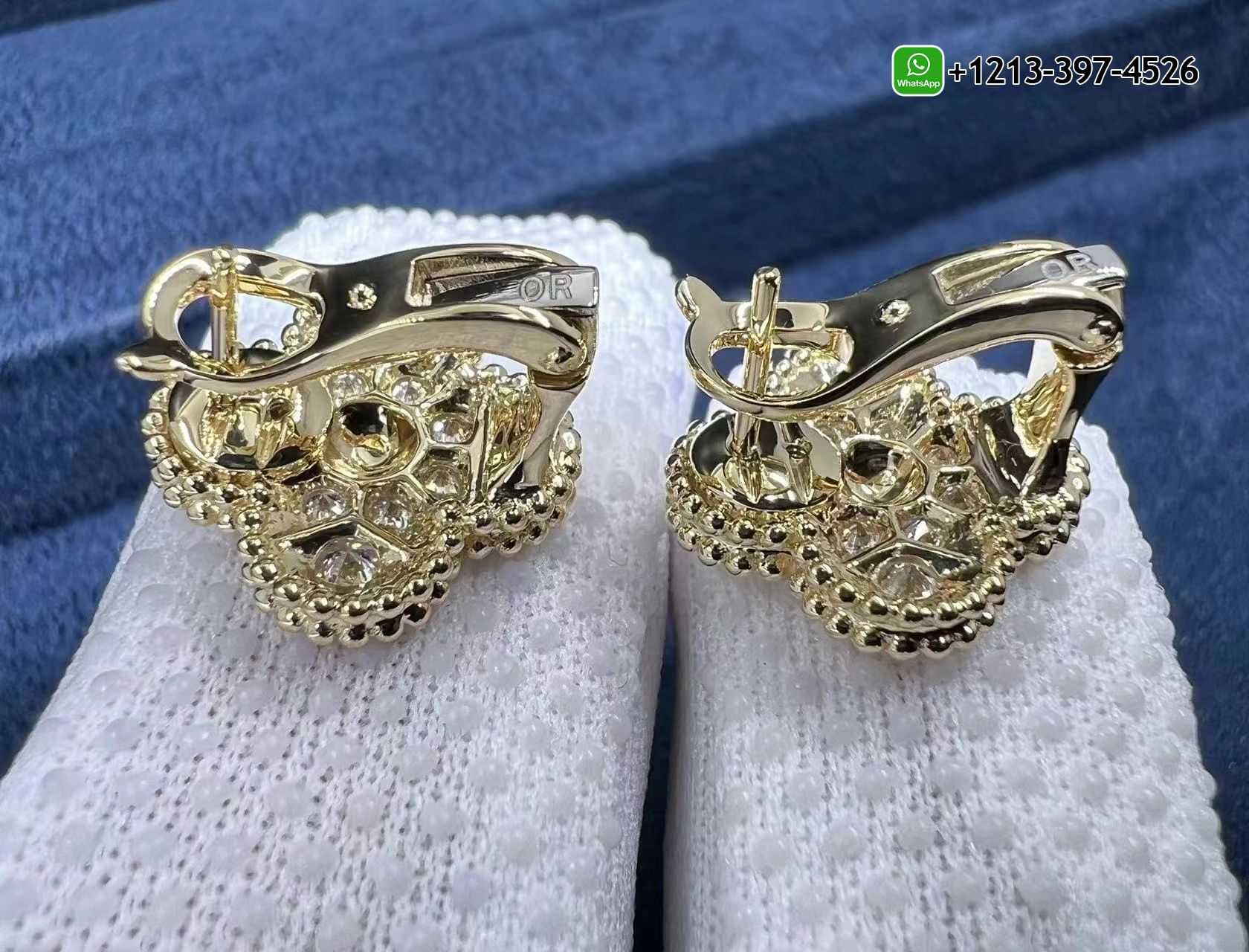 Van-Cleef-Arpels-Vintage-Alhambra-18K-Yellow-Gold-Full-Diamond-Earrings-VCARA44700-1.jpg Custom Made Best Sellers Quality 1:1 Copy Van Cleef & Arpels Vintage Alhambra 18K Yellow Gold Full Diamond Earrings - High Quality 18k Gold and Diamond Luxury Distinctive Collection Designer Jewelry Customized Factory Price - Image 3