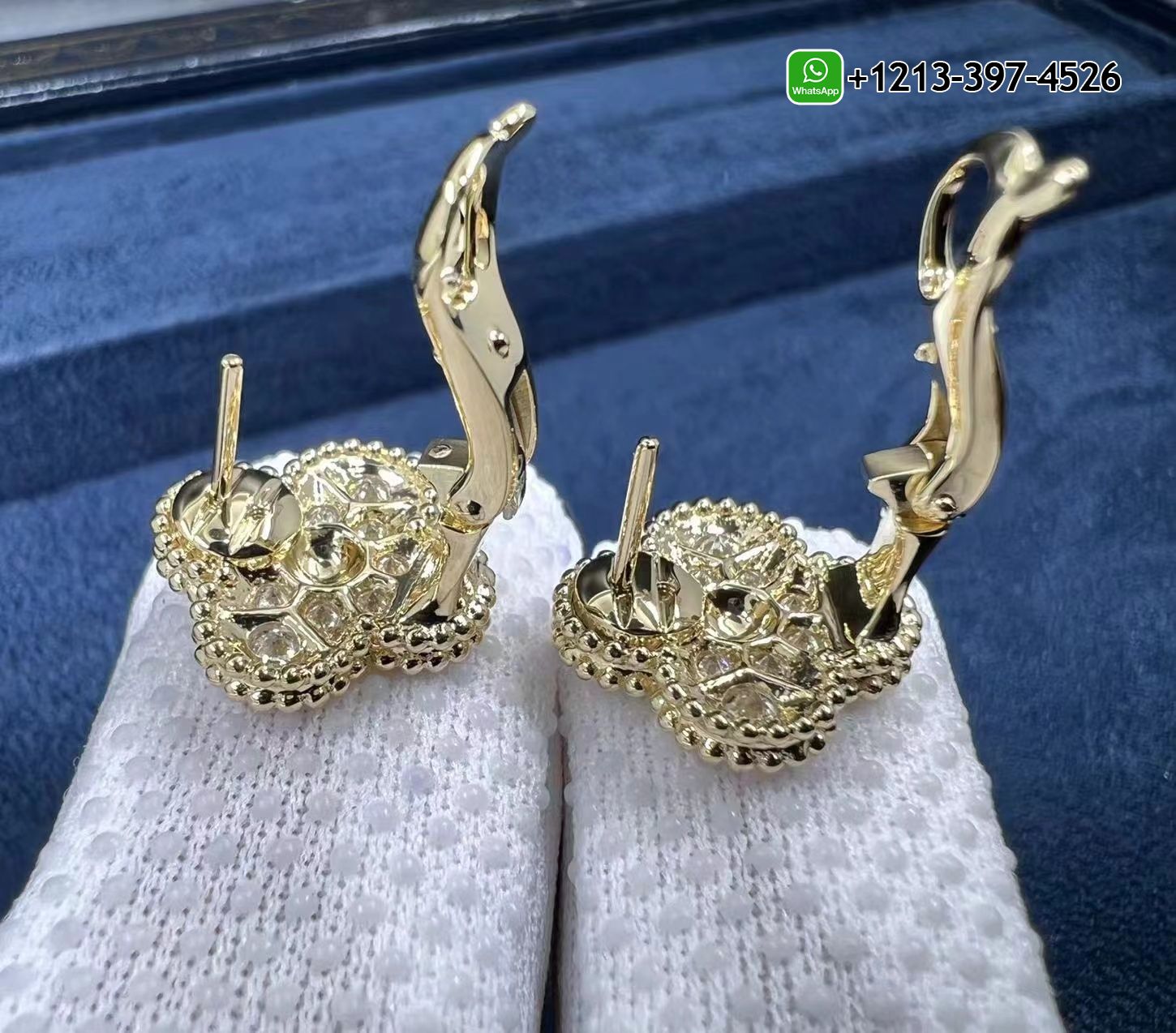 Van-Cleef-Arpels-Vintage-Alhambra-18K-Yellow-Gold-Full-Diamond-Earrings-VCARA44700-2.jpg Custom Made Best Sellers Quality 1:1 Copy Van Cleef & Arpels Vintage Alhambra 18K Yellow Gold Full Diamond Earrings - High Quality 18k Gold and Diamond Luxury Distinctive Collection Designer Jewelry Customized Factory Price - Image 4