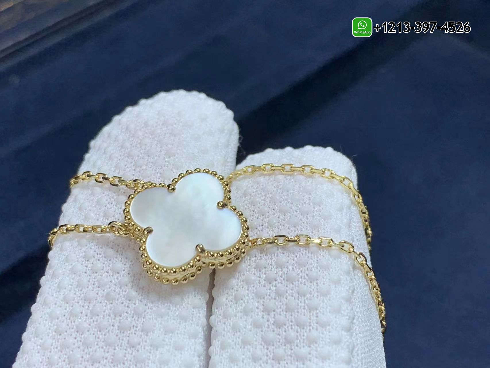Van-Cleef-Arpels-Vintage-Alhambra-18k-Yellow-Gold-Mother-Of-Pearl-Pendant-Necklace-VCARA45900-3.jpg Custom Made Best Quality 1:1 Cheap Van Cleef & Arpels Vintage Alhambra 18k Yellow Gold Mother-Of-Pearl Pendant Necklace - High Quality 18k Gold and Diamond Luxury Distinctive Collection Designer Jewelry Customized Factory Price - Image 4