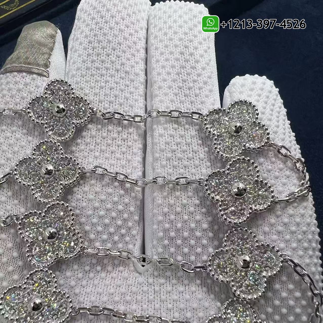 Van-Cleef-Arpels-Vintage-Alhambra-4.83ct-Diamond-18k-White-Gold-10-Motif-Necklace-VCARA42400-8-4.jpg Custom Made Best Sellers Quality 1:1 Van Cleef & Arpels Vintage Alhambra 4.83ct Diamond 18k White Gold 10 Motif Necklace - High Quality 18k Gold and Diamond Luxury Distinctive Collection Designer Jewelry Customized Factory Price - Image 9