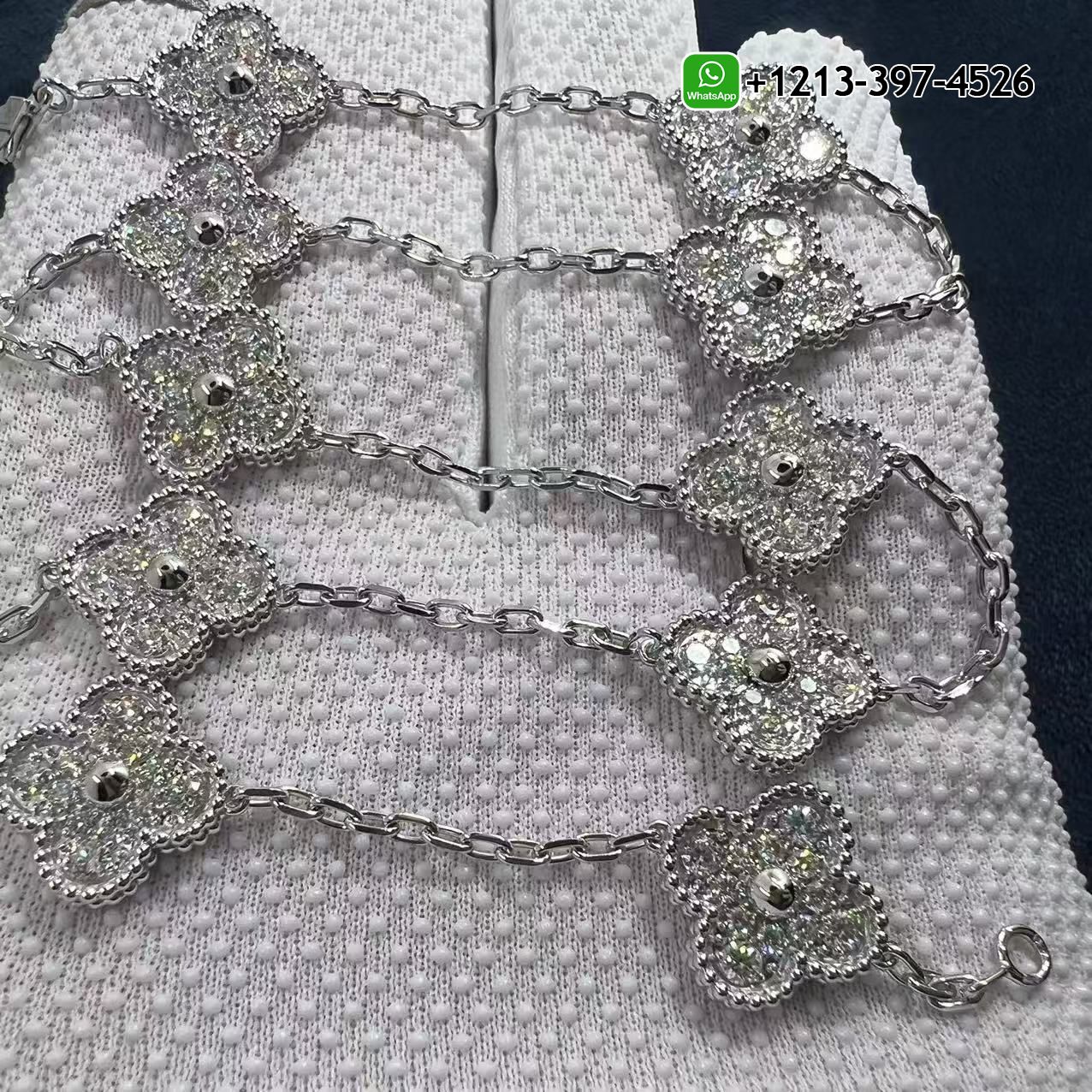Van-Cleef-Arpels-Vintage-Alhambra-4.83ct-Diamond-18k-White-Gold-10-Motif-Necklace-VCARA42400-9-4.jpg Custom Made Best Sellers Quality 1:1 Van Cleef & Arpels Vintage Alhambra 4.83ct Diamond 18k White Gold 10 Motif Necklace - High Quality 18k Gold and Diamond Luxury Distinctive Collection Designer Jewelry Customized Factory Price - Image 10