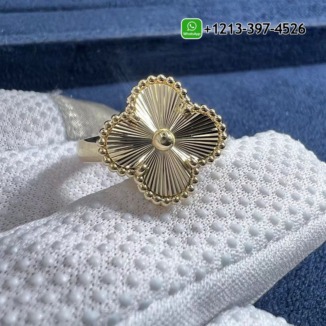 Van-Cleef-Arpels-Vintage-Alhambra-Guilloche-18k-Yellow-Gold-Ring-VCARP6I300.jpg Buy Best Quality Custom Made Cheap Van Cleef & Arpels Vintage Alhambra Guilloché 18k Yellow Gold Ring Replica - High Quality 18k Gold and Diamond Luxury Distinctive Collection Designer Jewelry Customized Factory Price