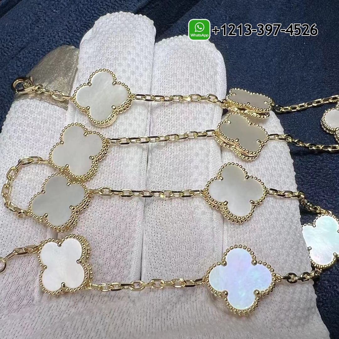 Van-Cleef-Arpels-Vintage-Alhambra-Mother-of-Pearl-10-Motifs-18K-Yellow-Gold-Necklace-VCARA42800.jpg Custom Made Best Sellers Quality 1:1 Copy Van Cleef & Arpels Vintage Alhambra Mother of Pearl 10 Motifs 18K Yellow Gold Necklace - High Quality 18k Gold and Diamond Luxury Distinctive Collection Designer Jewelry Customized Factory Price