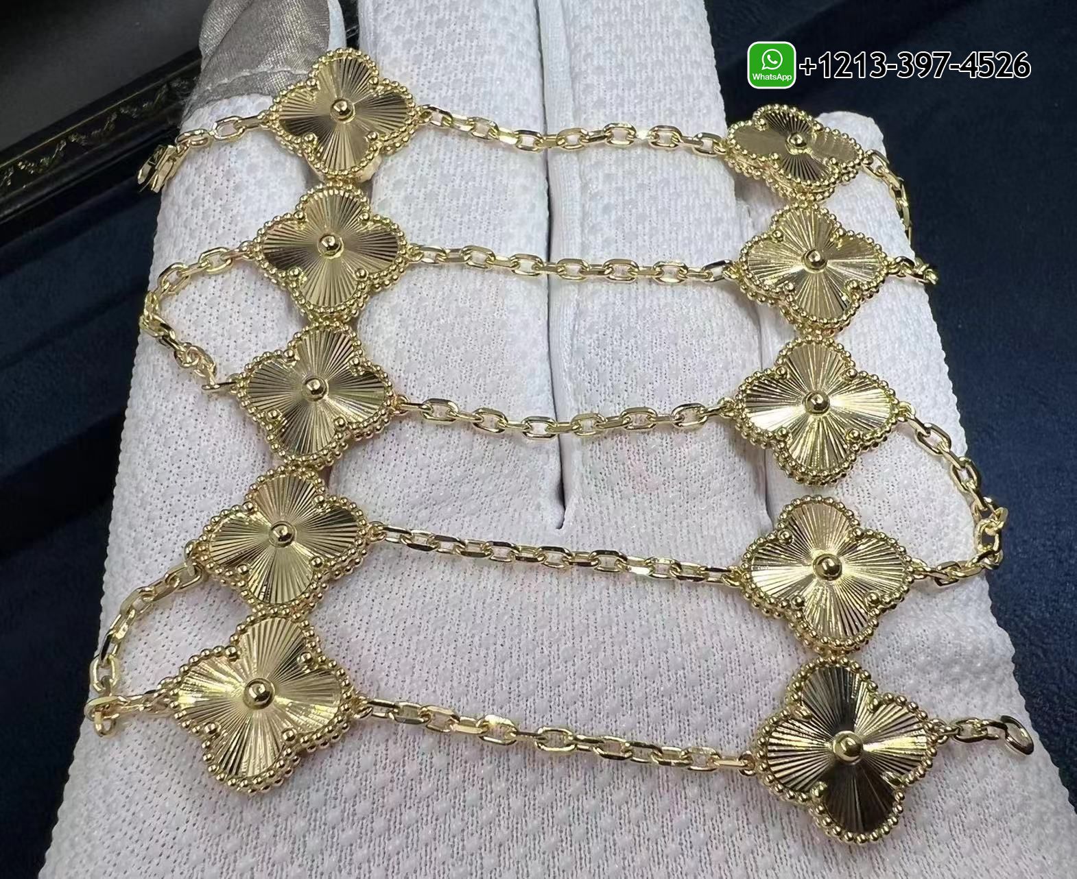 Van-Cleef-Vintage-Alhambra-10-Motifs-Guilloche-Yellow-Gold-Necklace-VCARP3JJ00-1.jpg Best Sellers 1:1 Quality Cheap Custom Made Van Cleef Vintage Alhambra 10 Motifs Guilloché Yellow Gold Necklace - High Quality 18k Gold and Diamond Luxury Distinctive Collection Designer Jewelry Customized Factory Price - Image 2