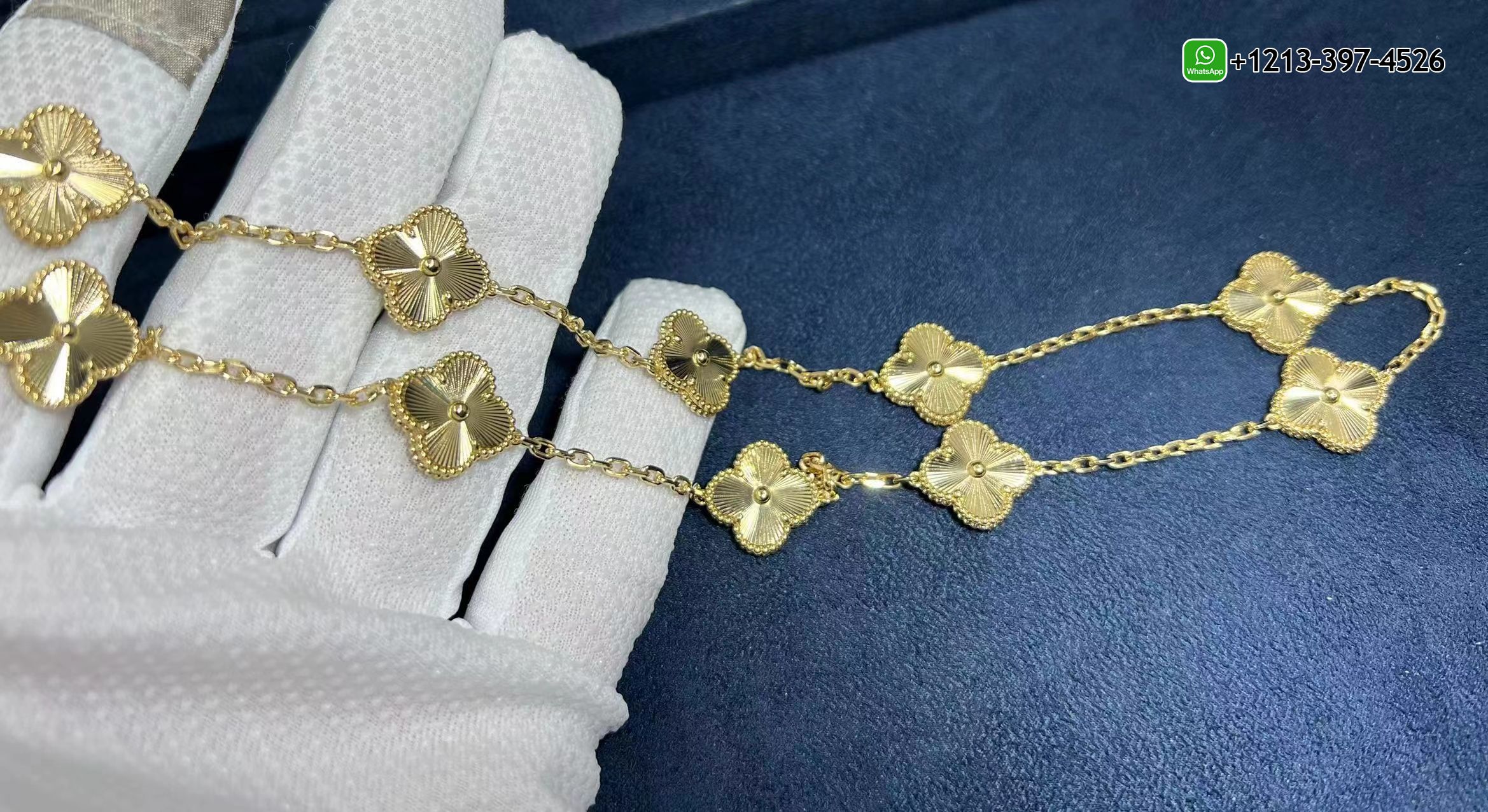 Van-Cleef-Vintage-Alhambra-10-Motifs-Guilloche-Yellow-Gold-Necklace-VCARP3JJ00-3.jpg Best Sellers 1:1 Quality Cheap Custom Made Van Cleef Vintage Alhambra 10 Motifs Guilloché Yellow Gold Necklace - High Quality 18k Gold and Diamond Luxury Distinctive Collection Designer Jewelry Customized Factory Price - Image 4