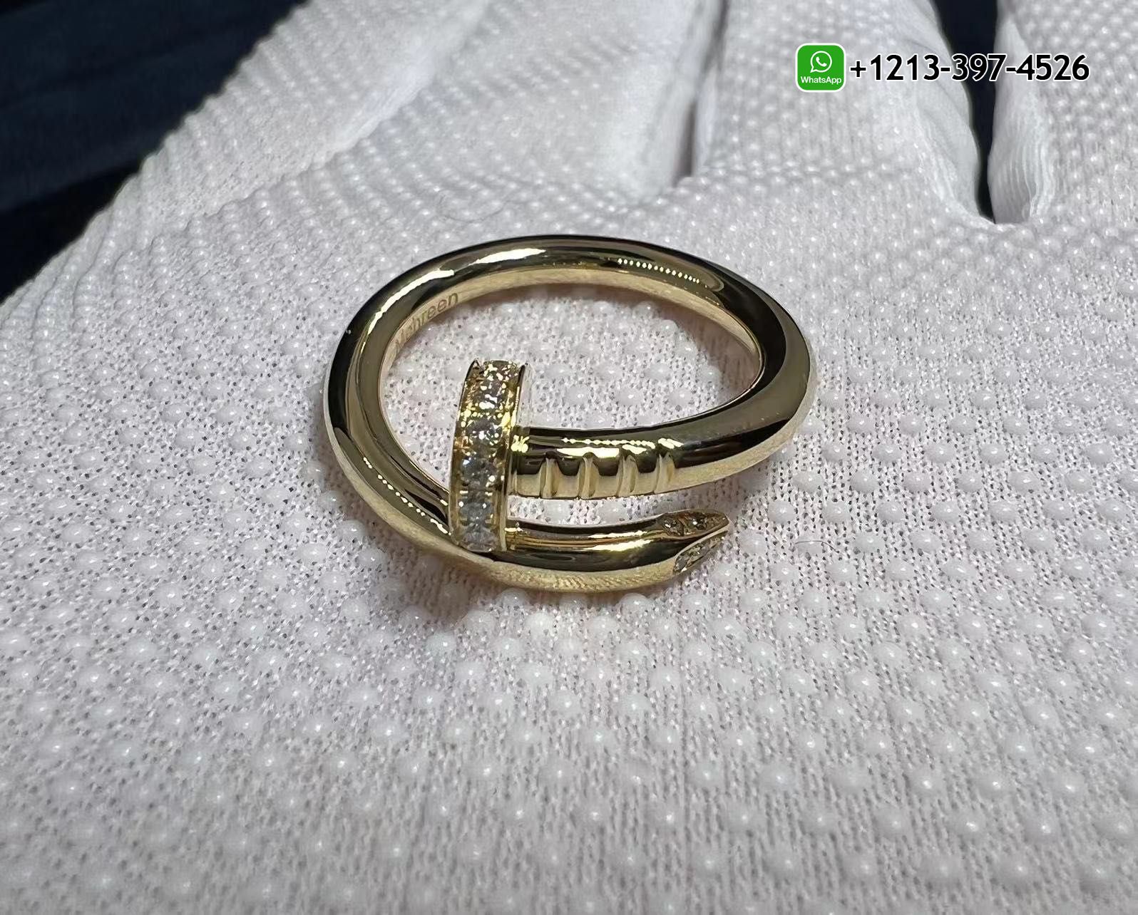 a1kyvaveszv Custom Made Top Quality Replica Cartier 18K Yellow Gold Diamond Nail Juste Un Clou Ring - High Quality 18k Gold and Diamond Luxury Distinctive Collection Designer Jewelry Customized Factory Price - Image 4