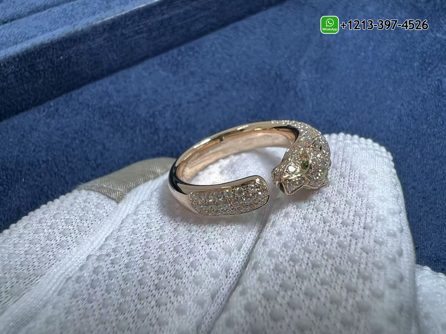 a1rkbmps2lv Cartier 18k Rose Gold Pave Diamond Panthere de Cartier Small Model Ring N4765500 - High Quality 18k Gold and Diamond Luxury Distinctive Collection Designer Jewelry Customized Factory Price - Image 6
