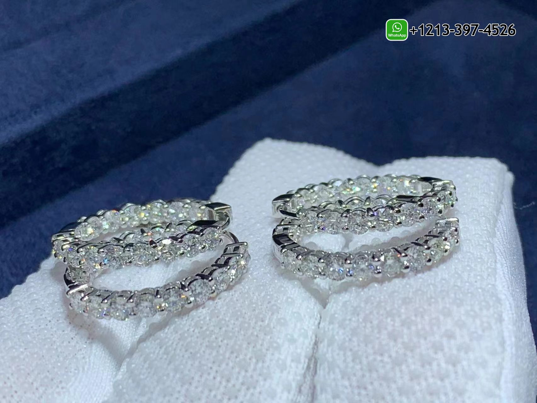 Best Sellers 1:1 Quality Cheap Tiffany 18k White Gold Medium Diamond Hoop Earrings - High Quality 18k Gold and Diamond Luxury Distinctive Collection Designer Jewelry Customized Factory Price A30pcr02kpr