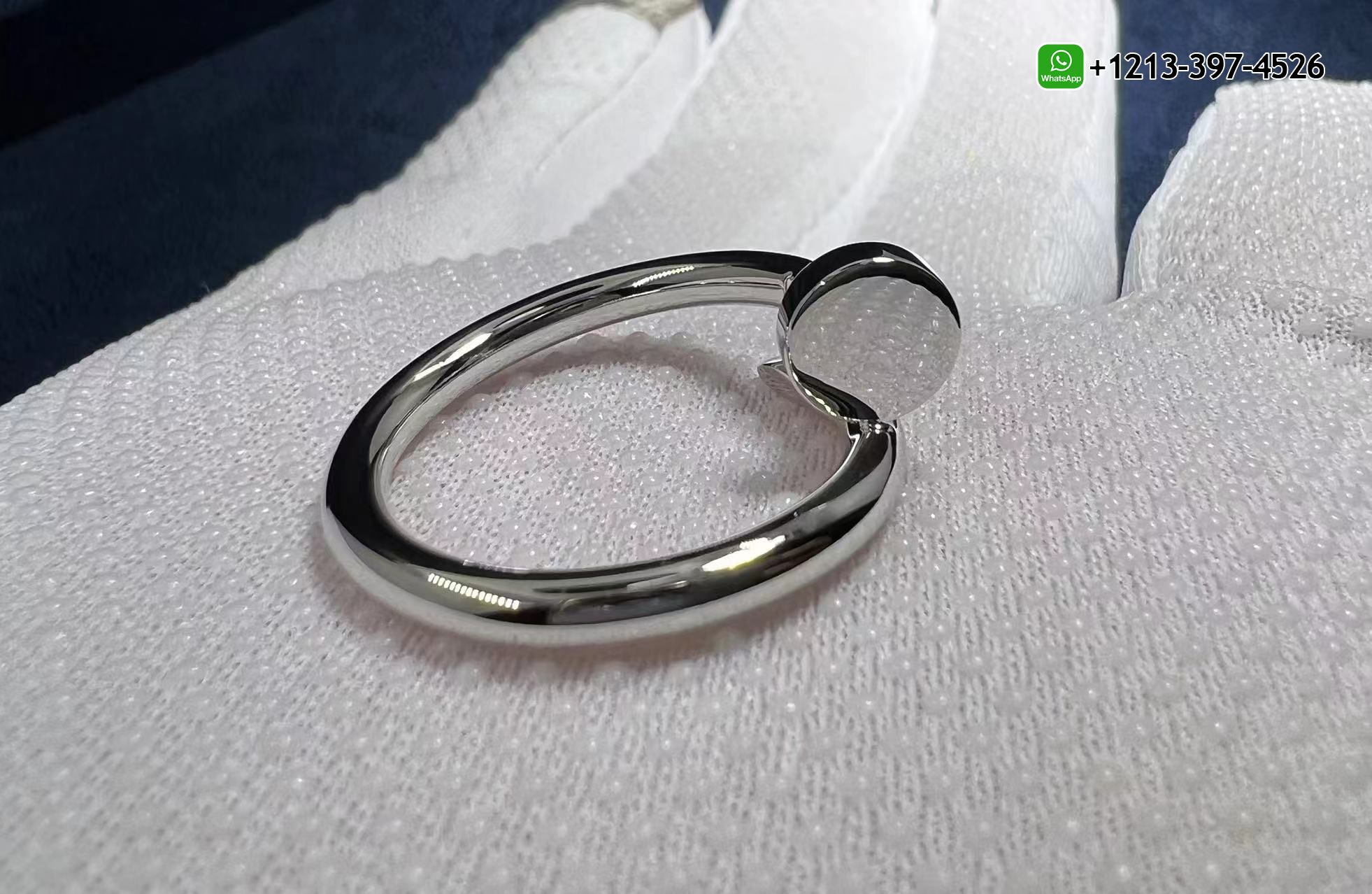 a55e53wnfx0 Custom Made 1:1 High Quality Cartier Juste un Clou Solid 18k White Gold Ring - High Quality 18k Gold and Diamond Luxury Distinctive Collection Designer Jewelry Customized Factory Price - Image 6