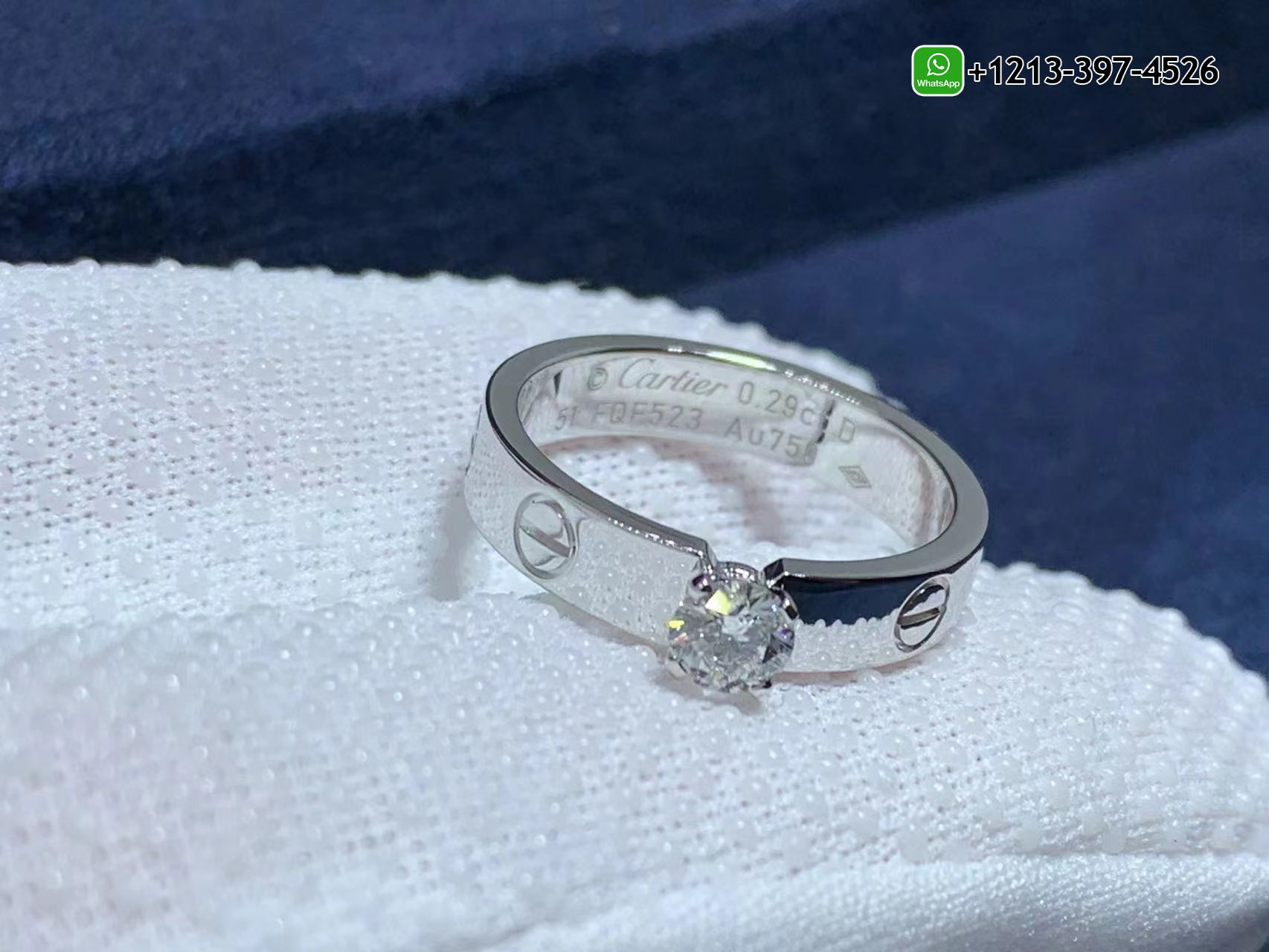 agcpy4bxupw Custom Made Best Quality 1:1 Copy Cartie Love Solitaire 18K White Gold Diamond Ring - High Quality 18k Gold and Diamond Luxury Distinctive Collection Designer Jewelry Customized Factory Price - Image 2