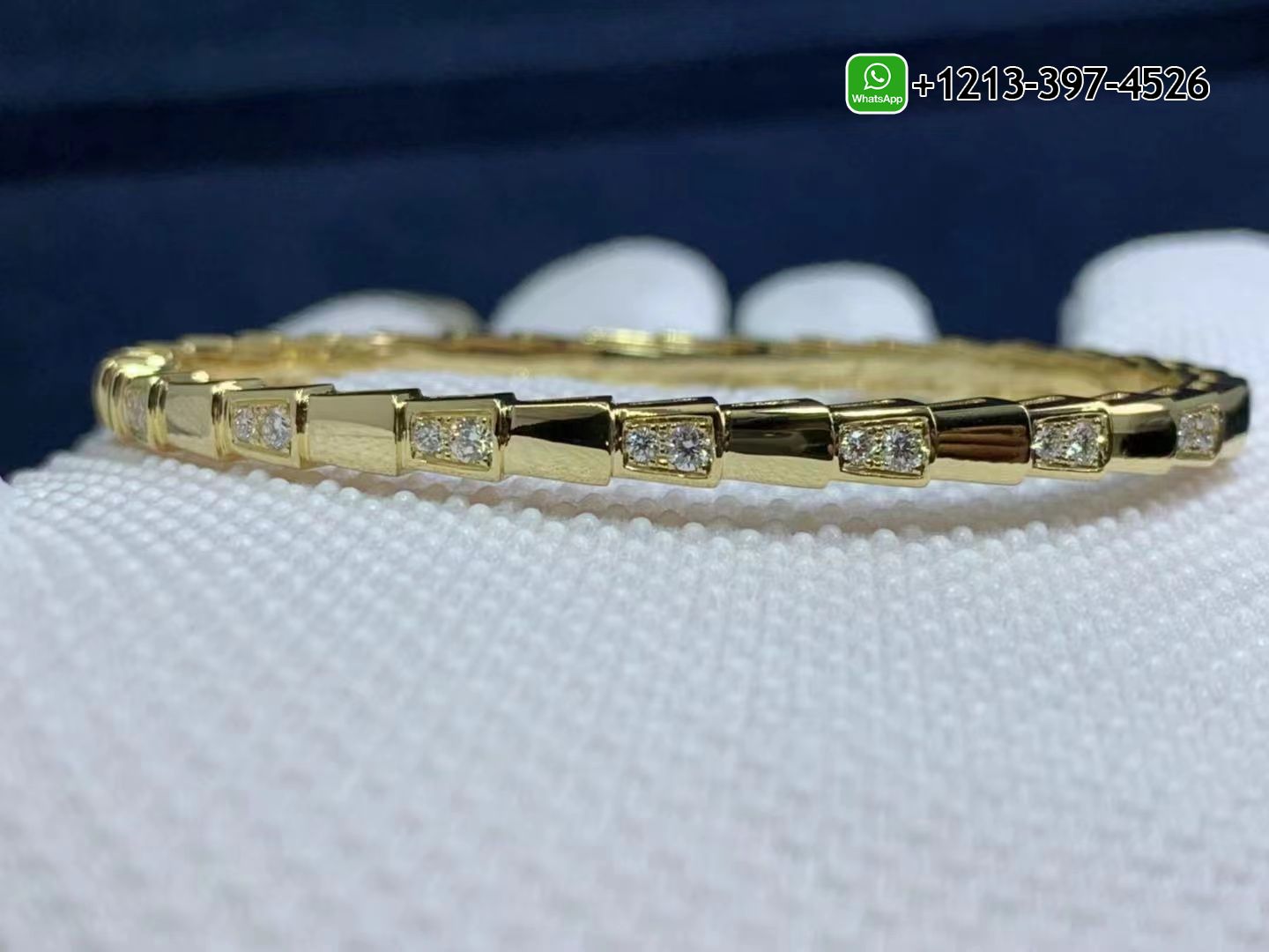 agqn4lgqamj Custom Made Best Quality 1:1 Cheap Bvlgari Serpenti 18k Yellow Gold Set with Demi Pavé Diamonds Bracelet - High Quality 18k Gold and Diamond Luxury Distinctive Collection Designer Jewelry Customized Factory Price - Image 2