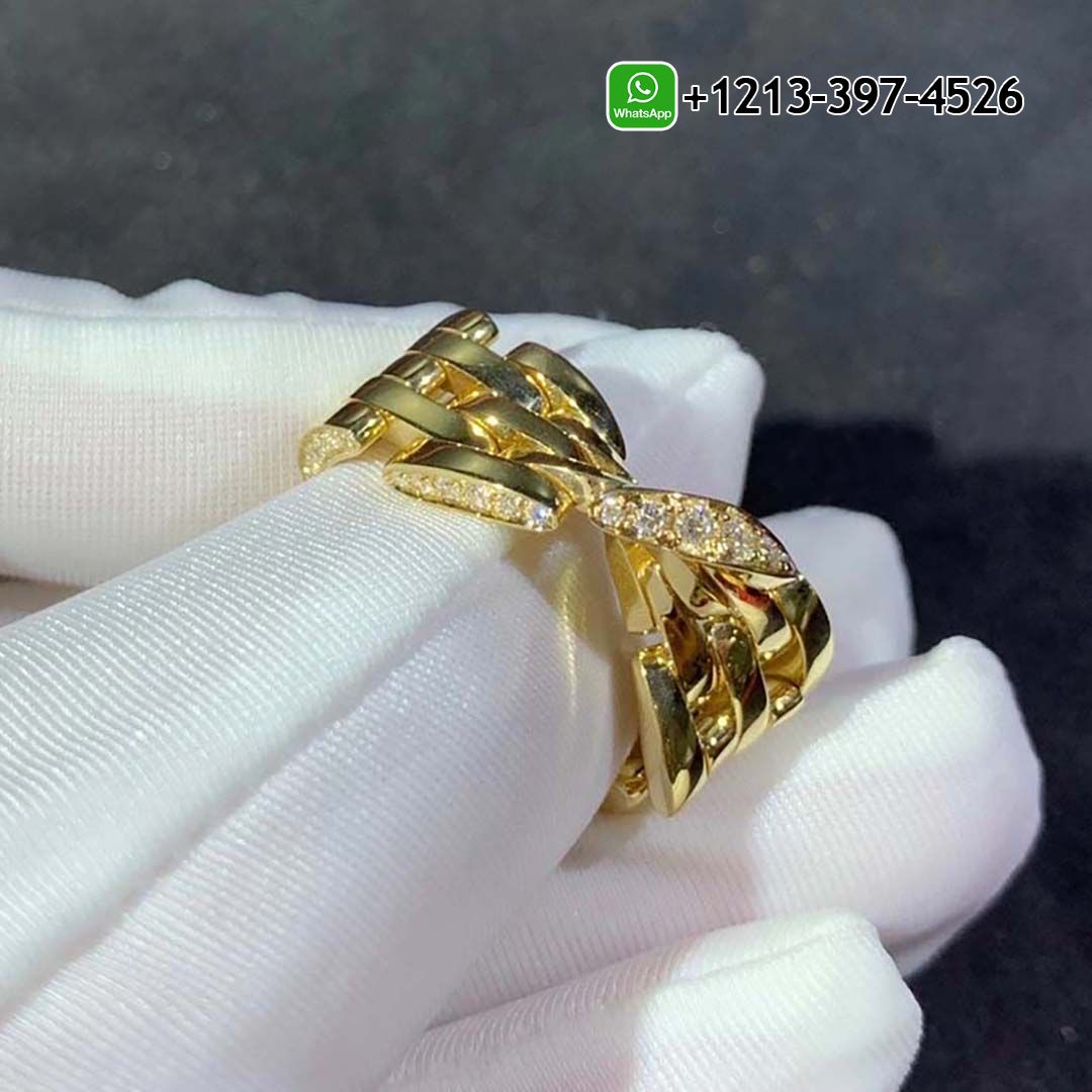 aicwbyyevxy Custom Made Best Quality 1:1 Cartier Maillon Panthère 18K Yellow Gold Ring - High Quality 18k Gold and Diamond Luxury Distinctive Collection Designer Jewelry Customized Factory Price - Image 4